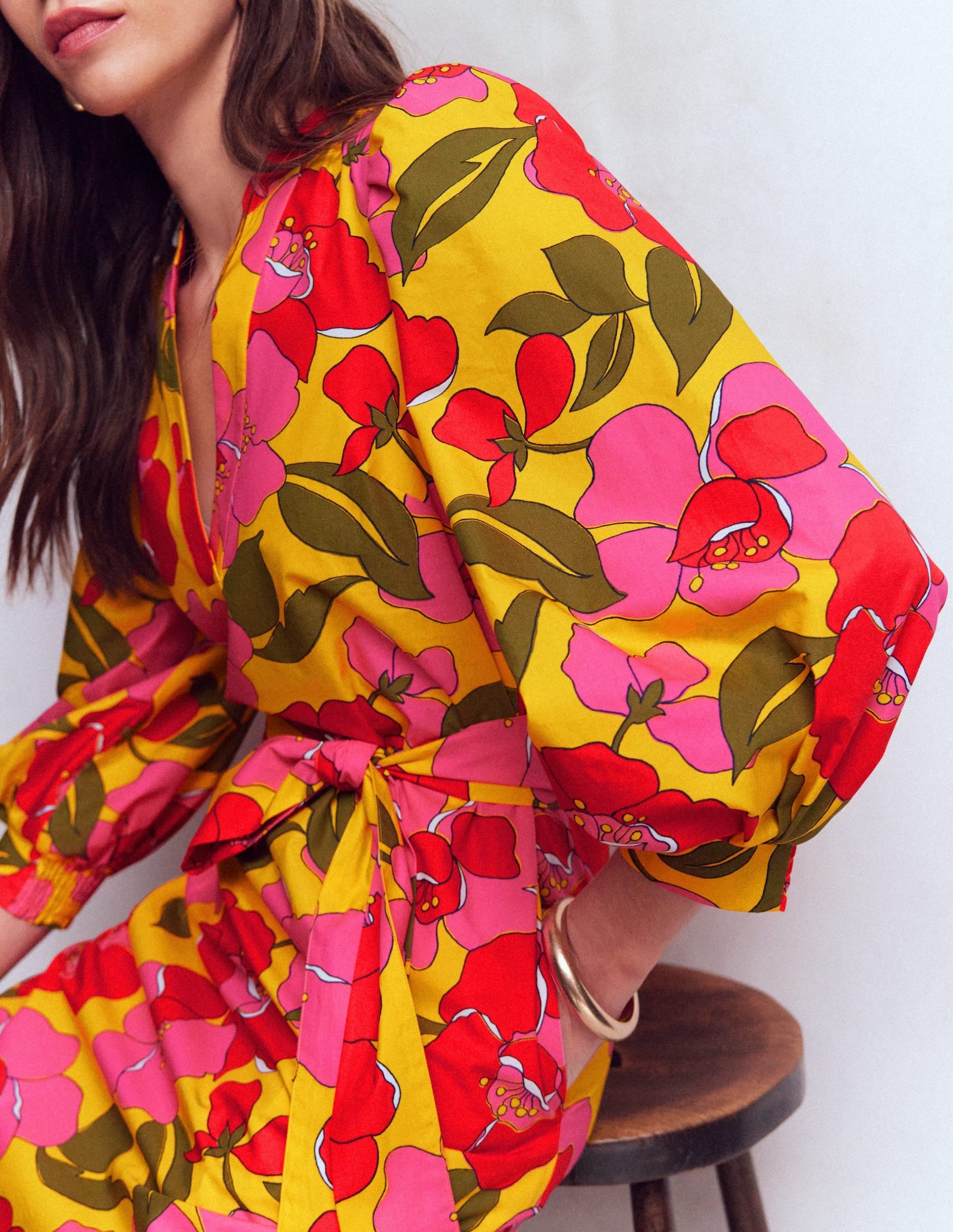 Octavia Cotton Dress-Yellow. Radiant Bloom - Image 3