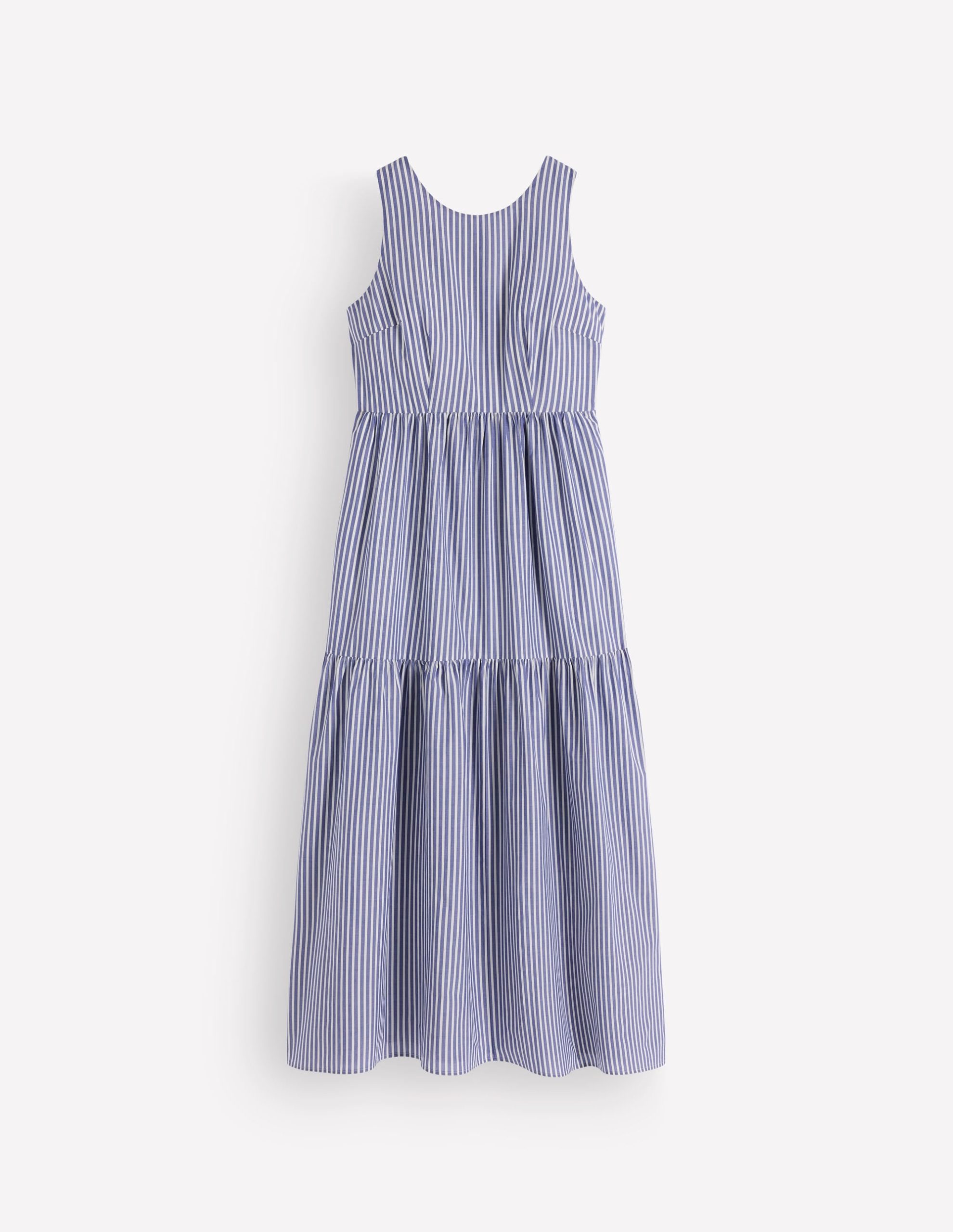 Sleeveless Poplin Dress-Surf the Web Stripe - Image 7
