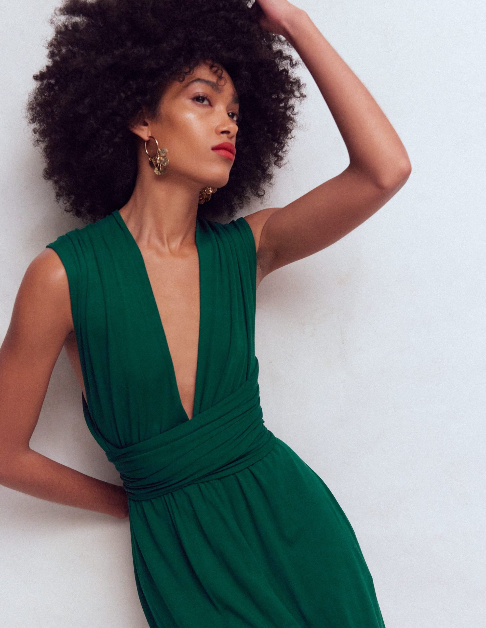 Multiway Jersey Maxi Dress-Emerald Night - Image 2