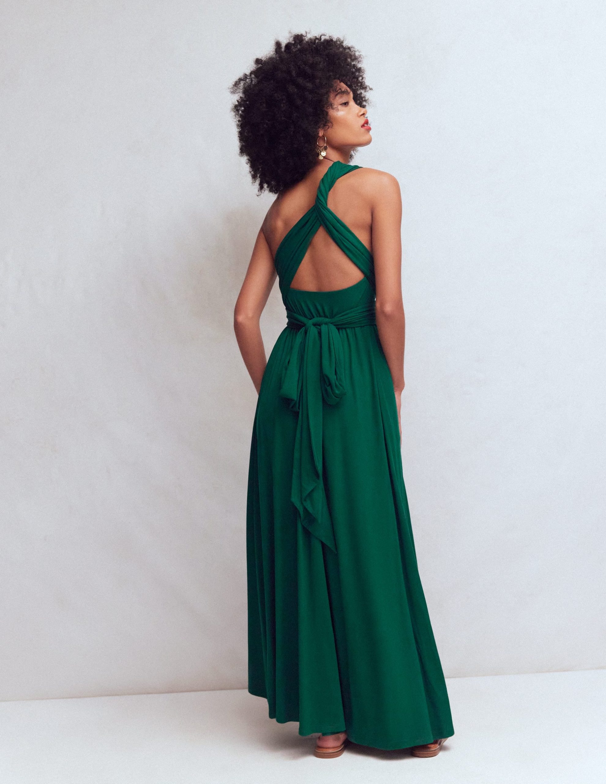 Multiway Jersey Maxi Dress-Emerald Night - Image 7