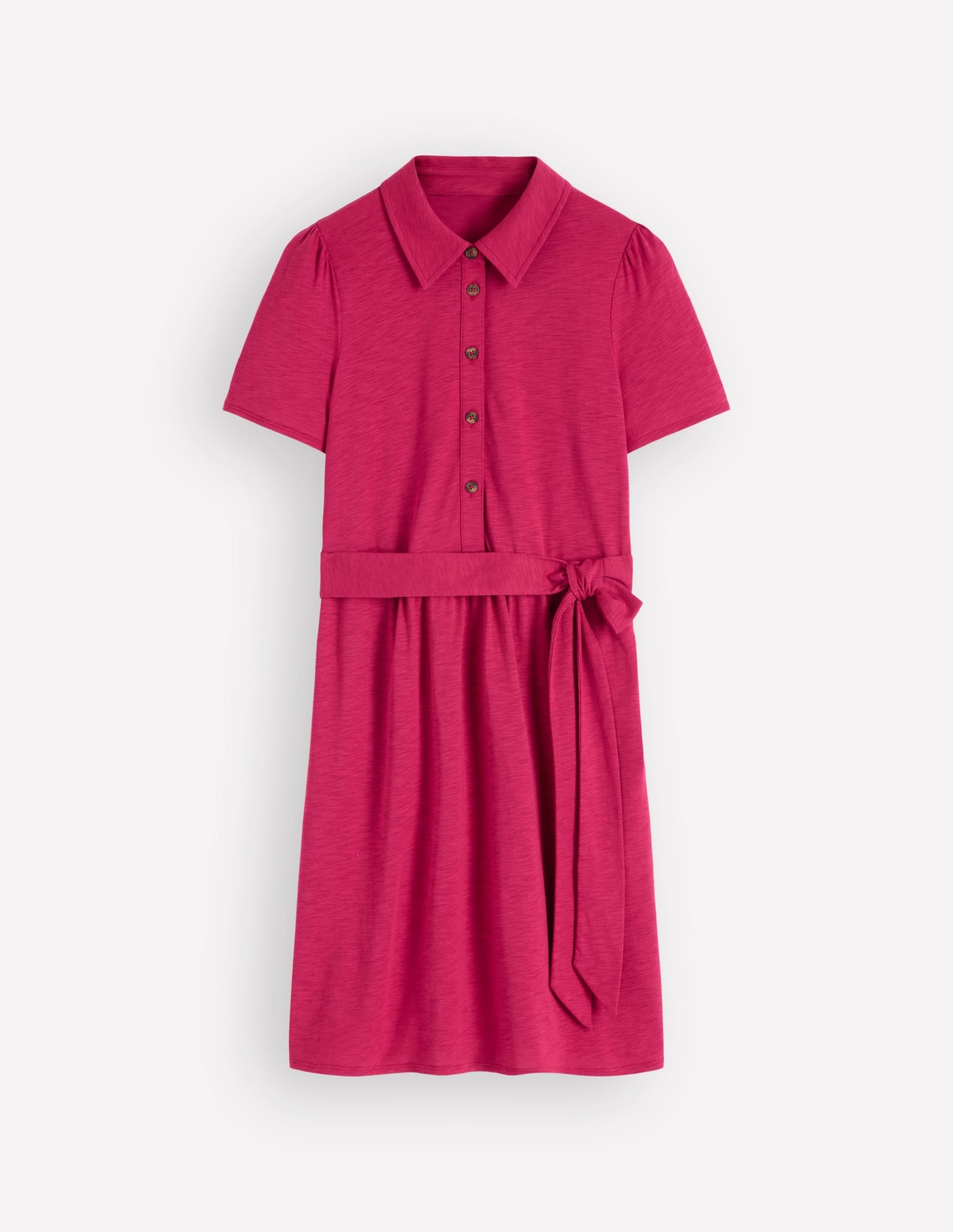 Patti Short Jersey Shirt Dress-Sweet Cherry - Image 6