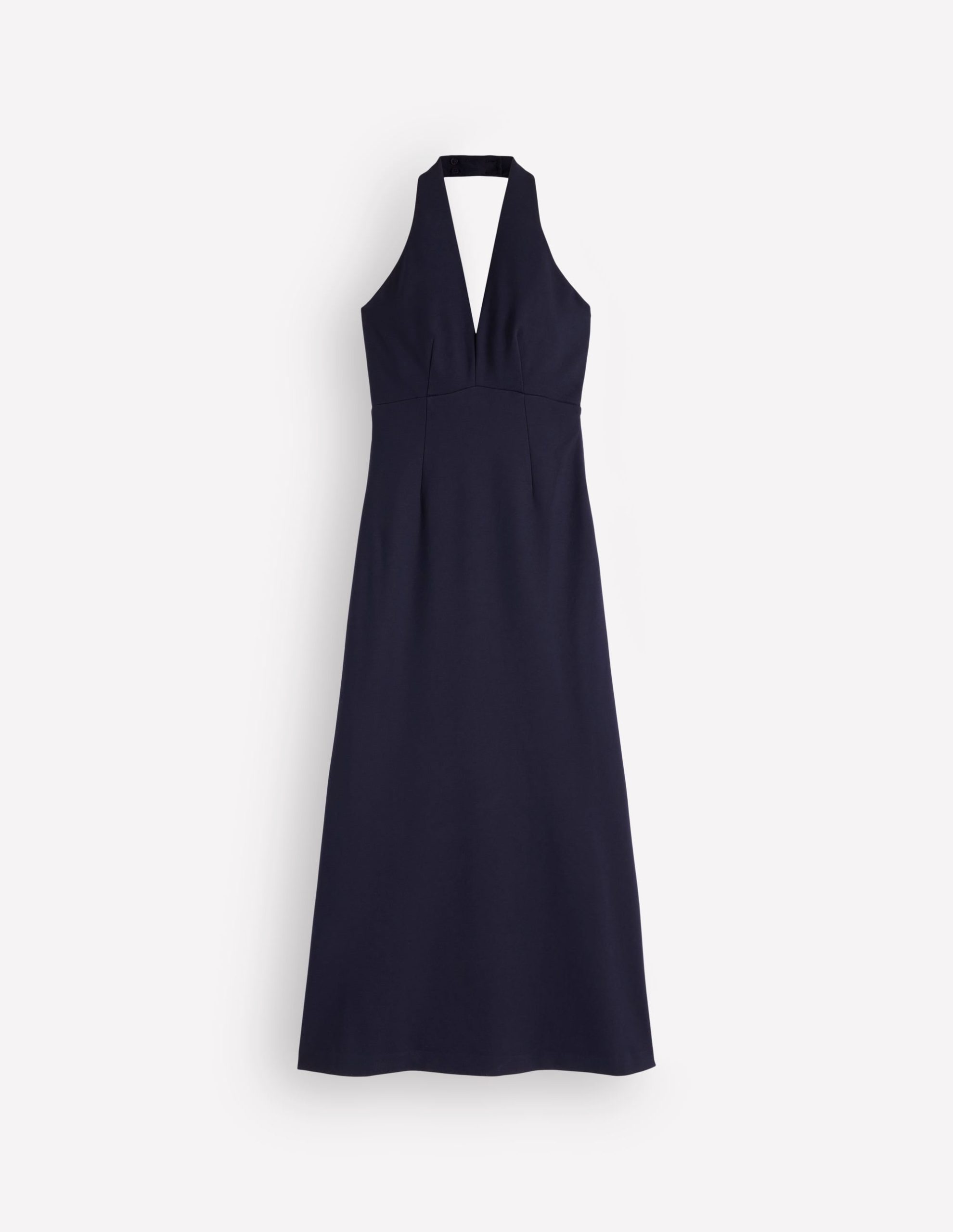 Halter Neck Empire Maxi Dress-Navy - Image 7