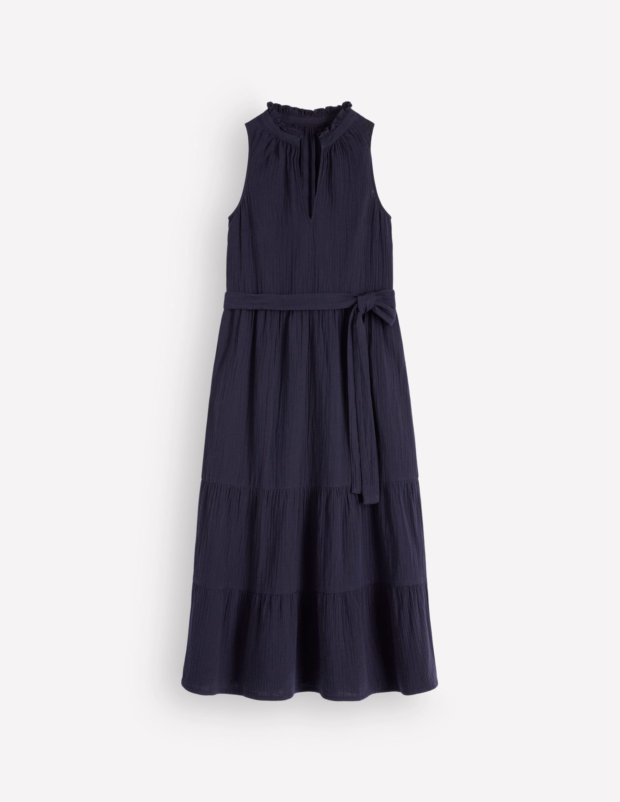 Viv Double Cloth Maxi Dress-Navy - Image 6