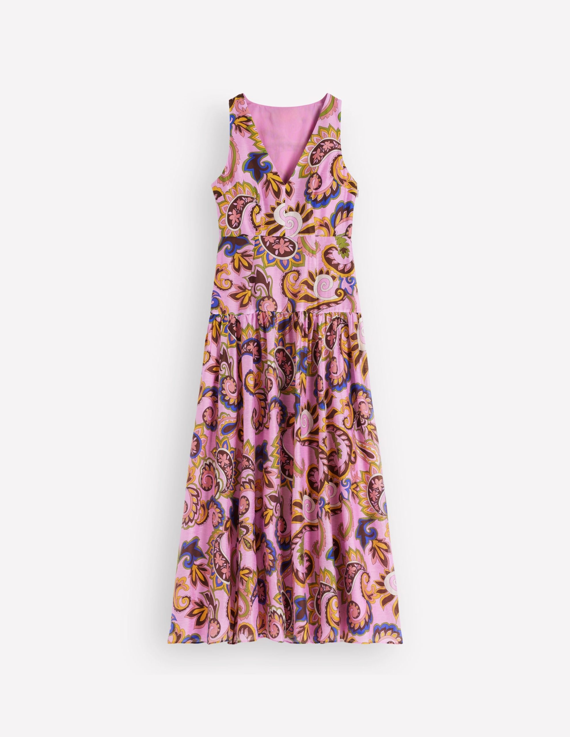 Drop Waist Sleeveless Dress-Multi. Paisley Frenzy - Image 6