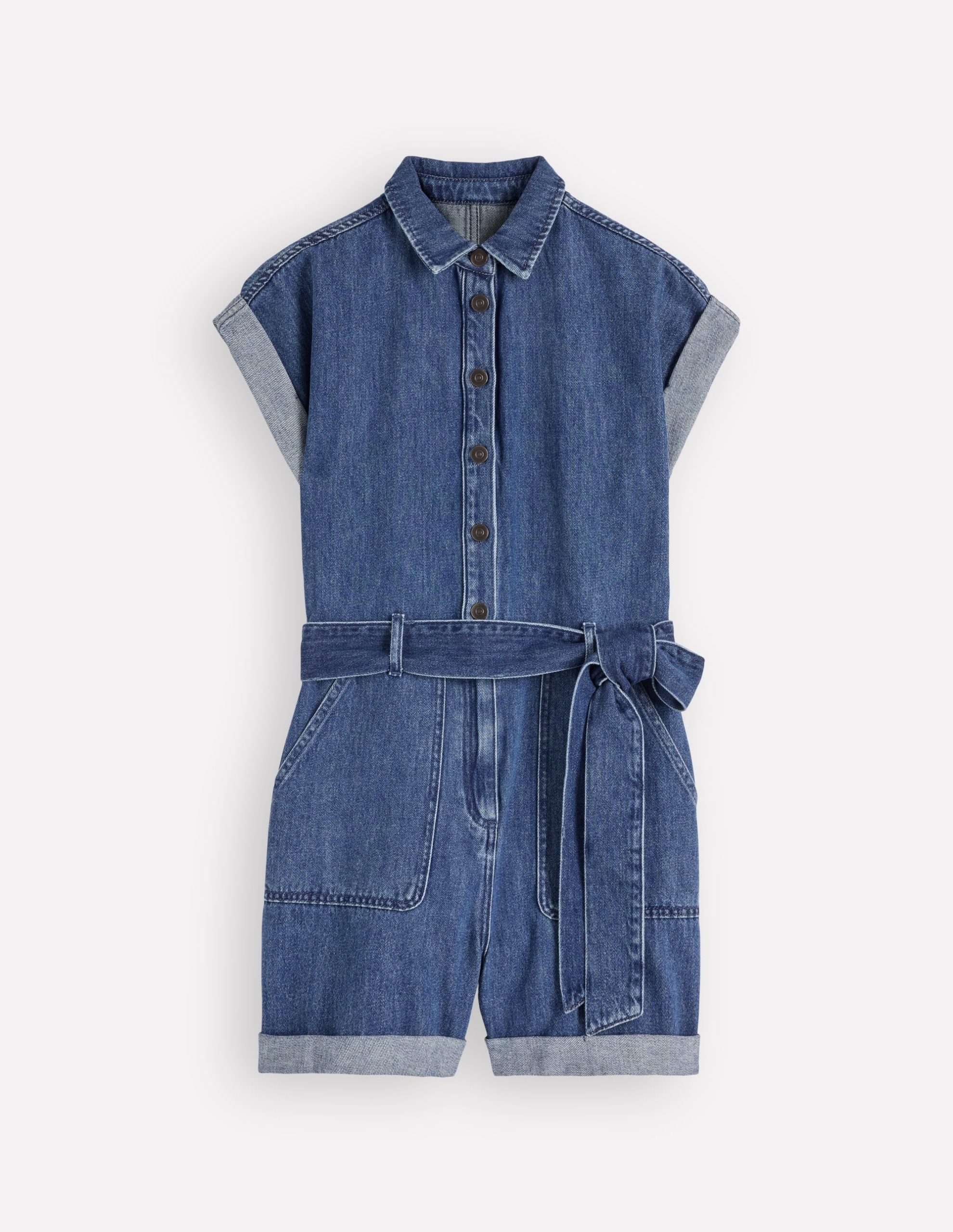 Kay Denim Playsuit-Denim - Image 6