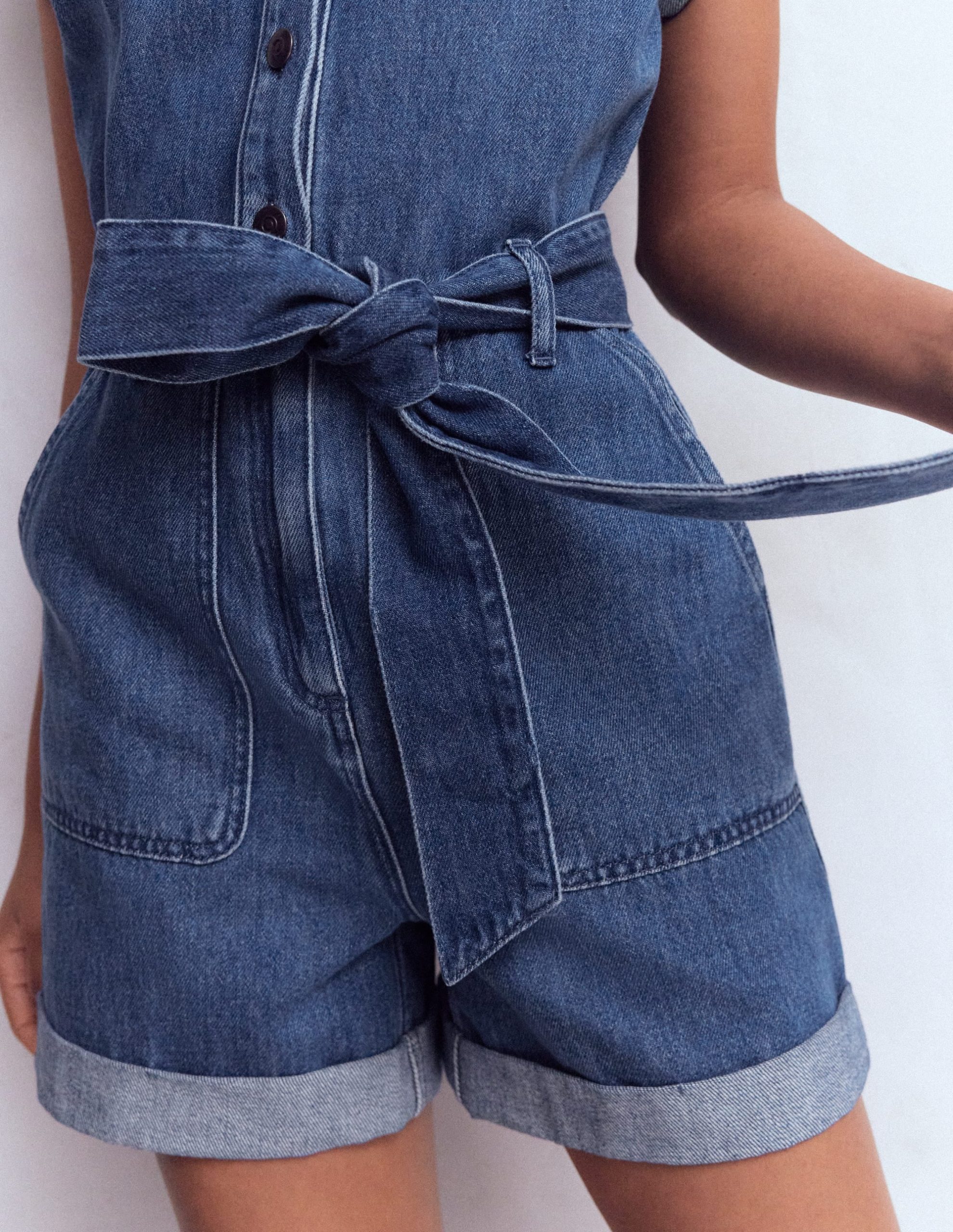 Kay Denim Playsuit-Denim - Image 2