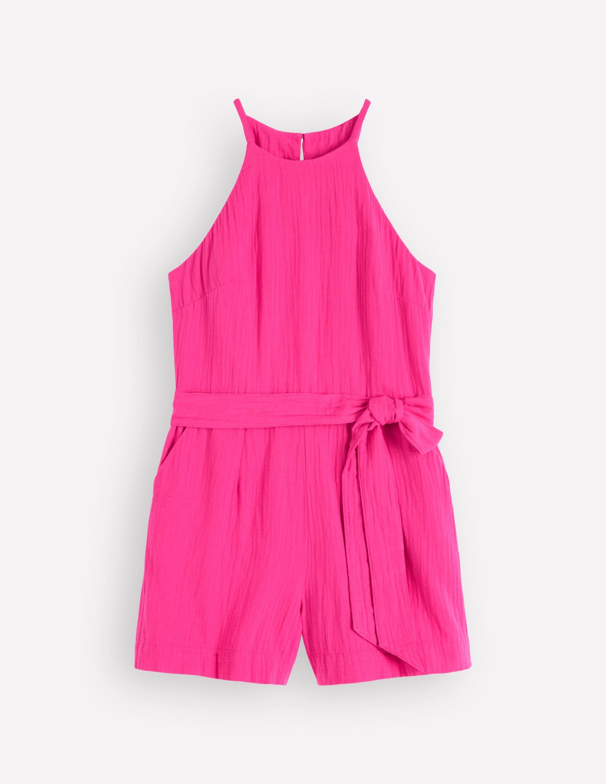 Rosa Double Cloth Playsuit-Pink Peony - Image 5