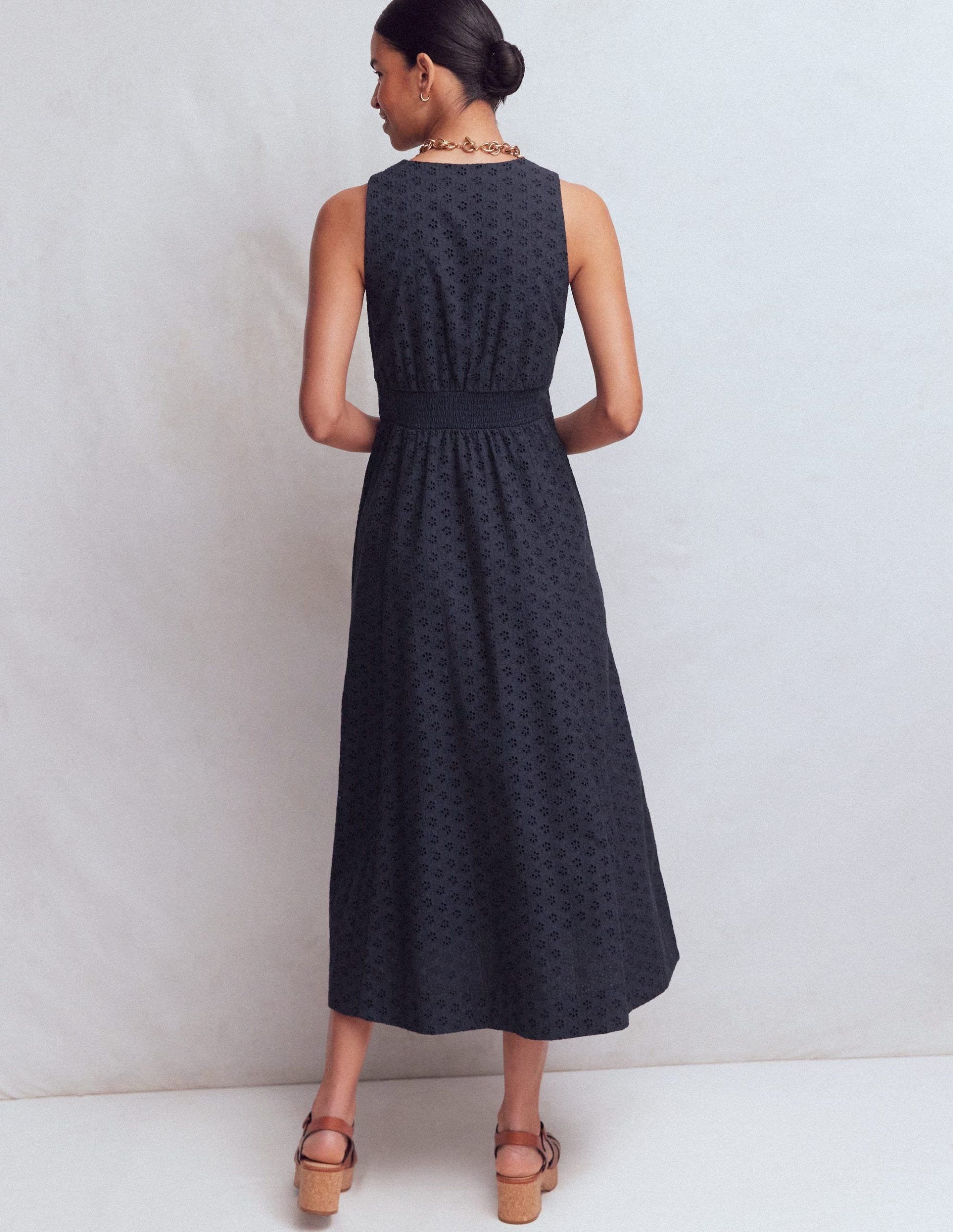 Catherine Broderie Dress-Navy Broderie - Image 3