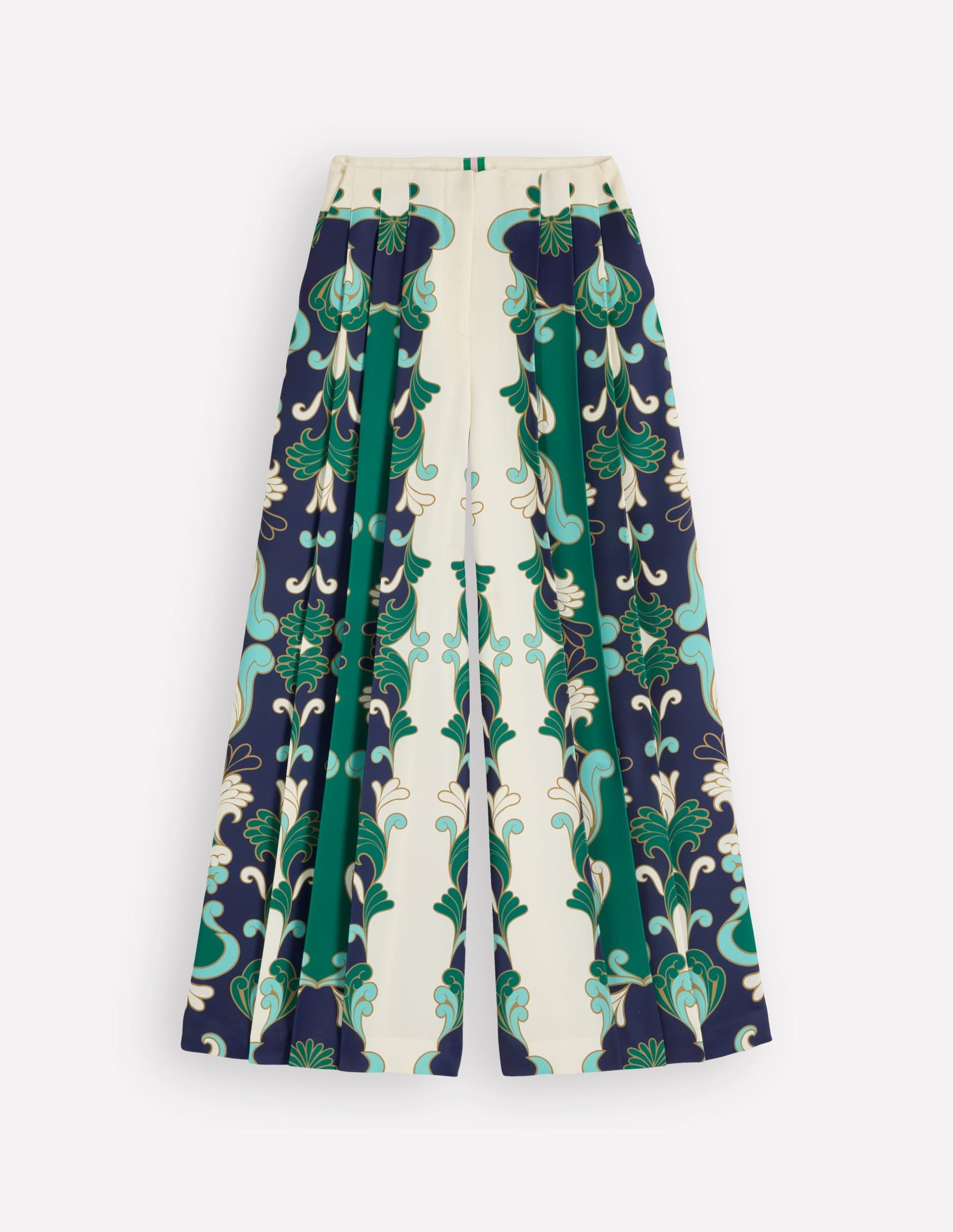 Regent Wide Leg Pants-Ivory. Foliage Whirl - Image 7