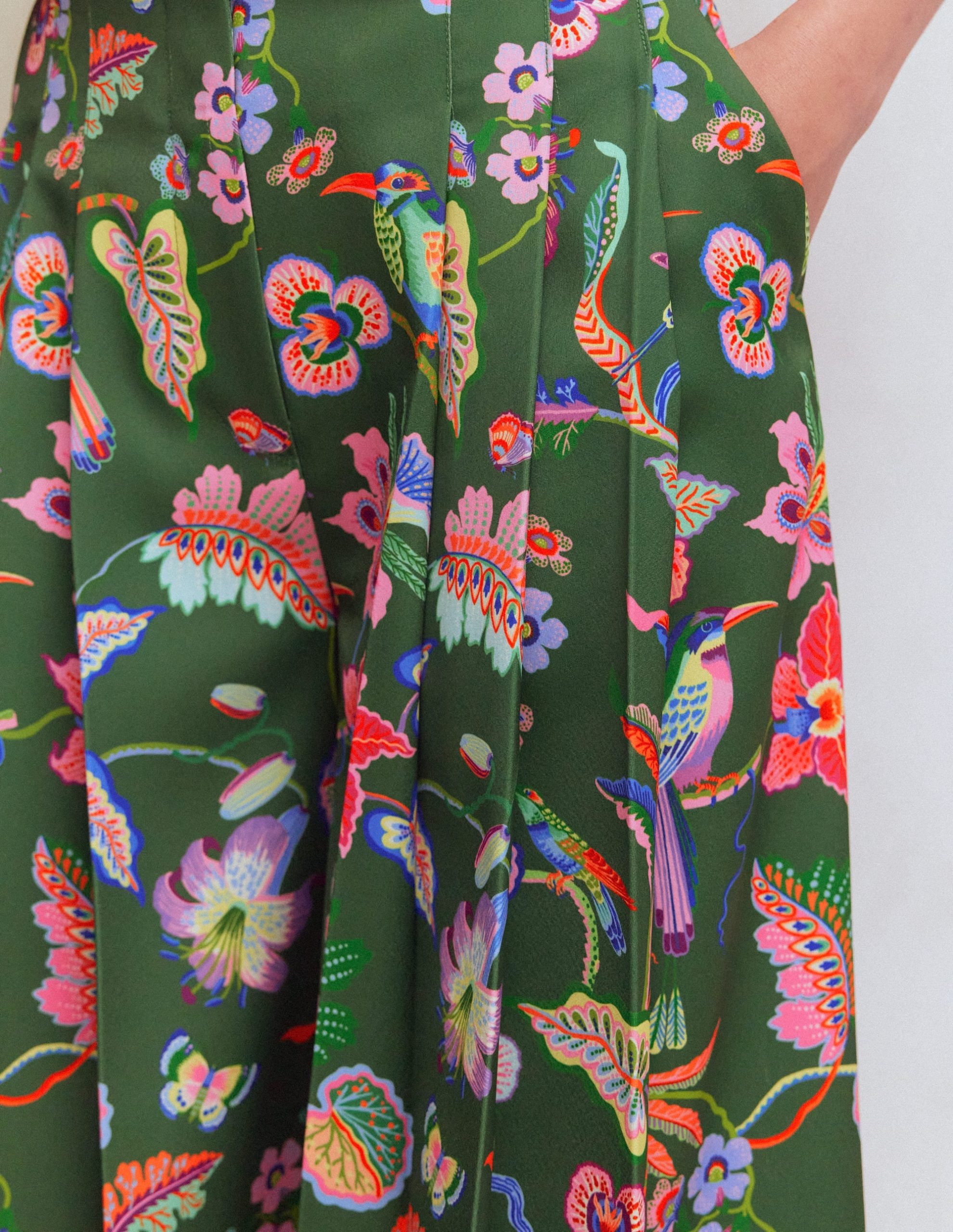 Regent Wide Leg Pants-Hunter Green. Orchid Canopy - Image 2
