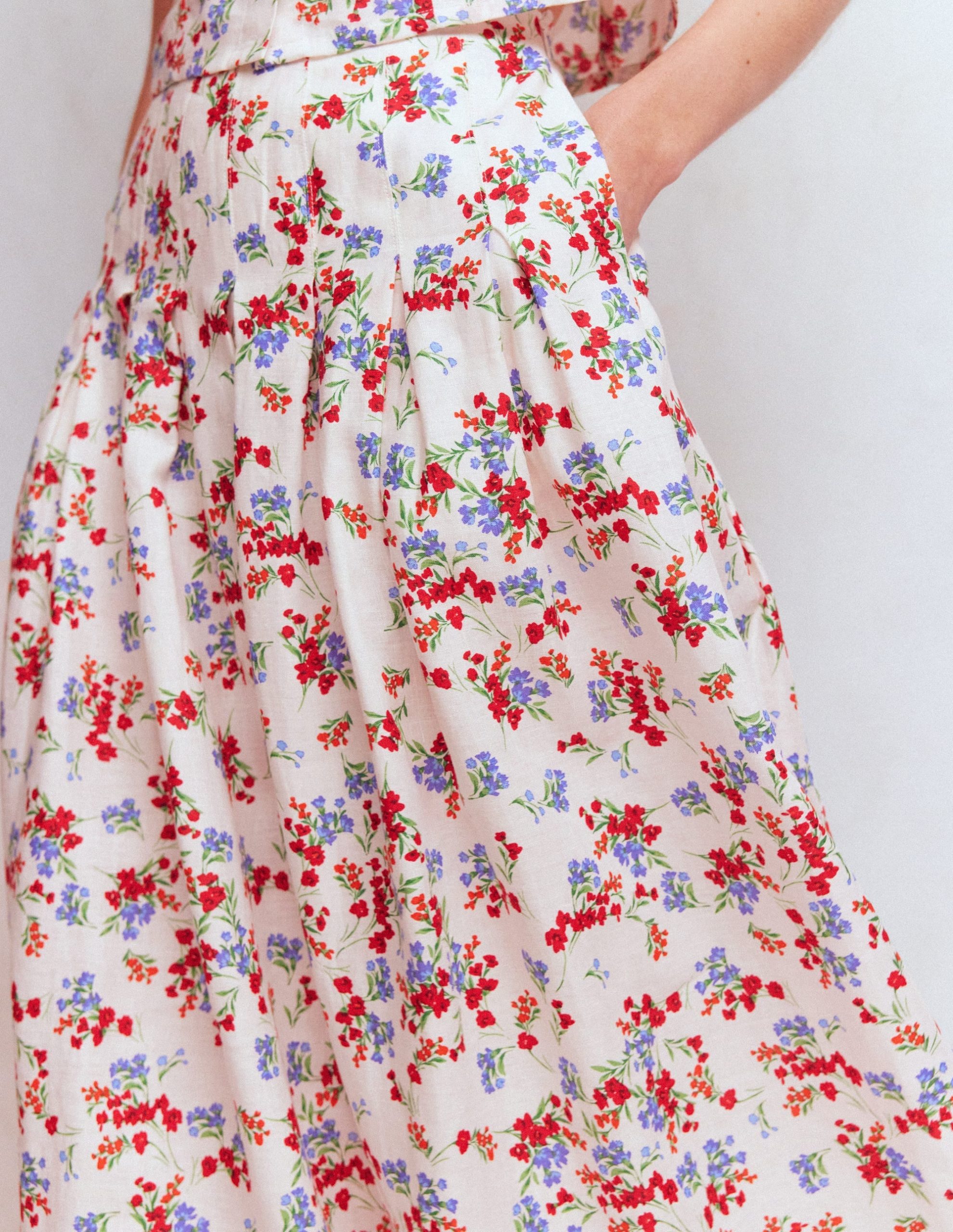 Valentina Linen Skirt-Ivory. Bloom Scatter - Image 2