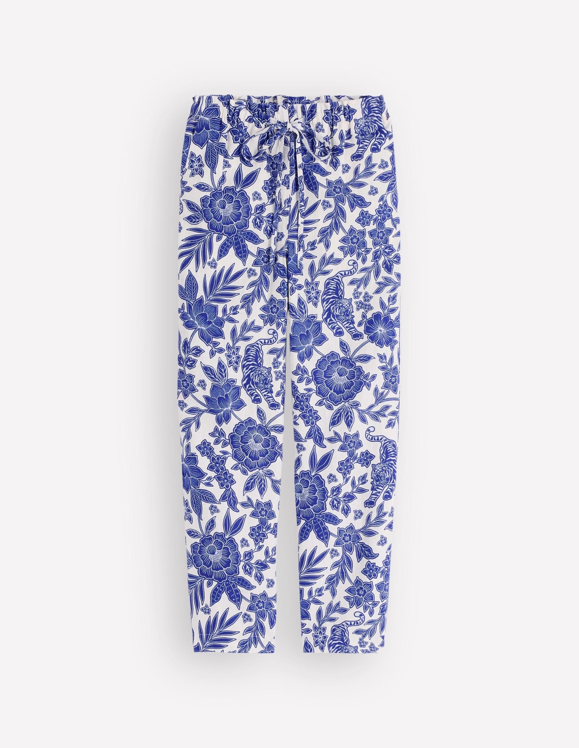 Islington Linen Crop Pants-Mazarine Blue. Tigers Paradise - Image 8