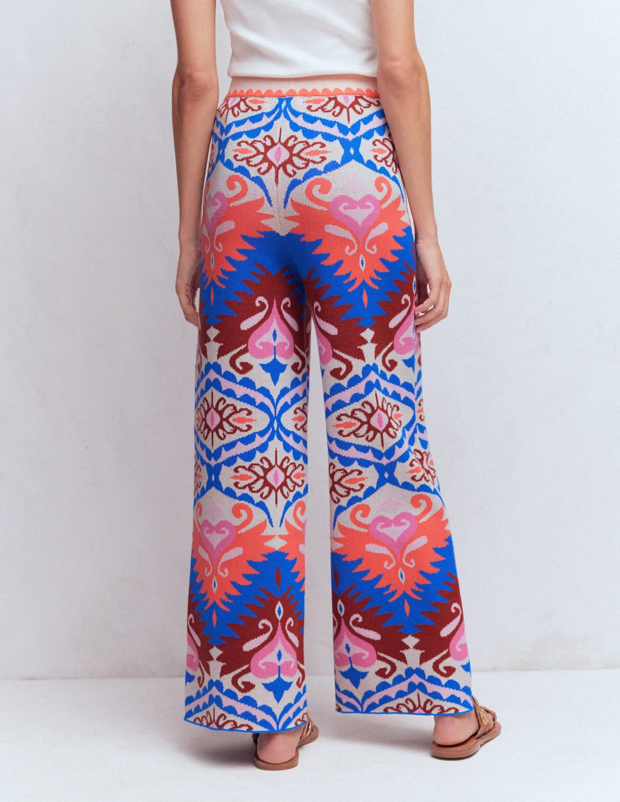 Jacquard Knitted Pants-Multi Aztec - Image 3