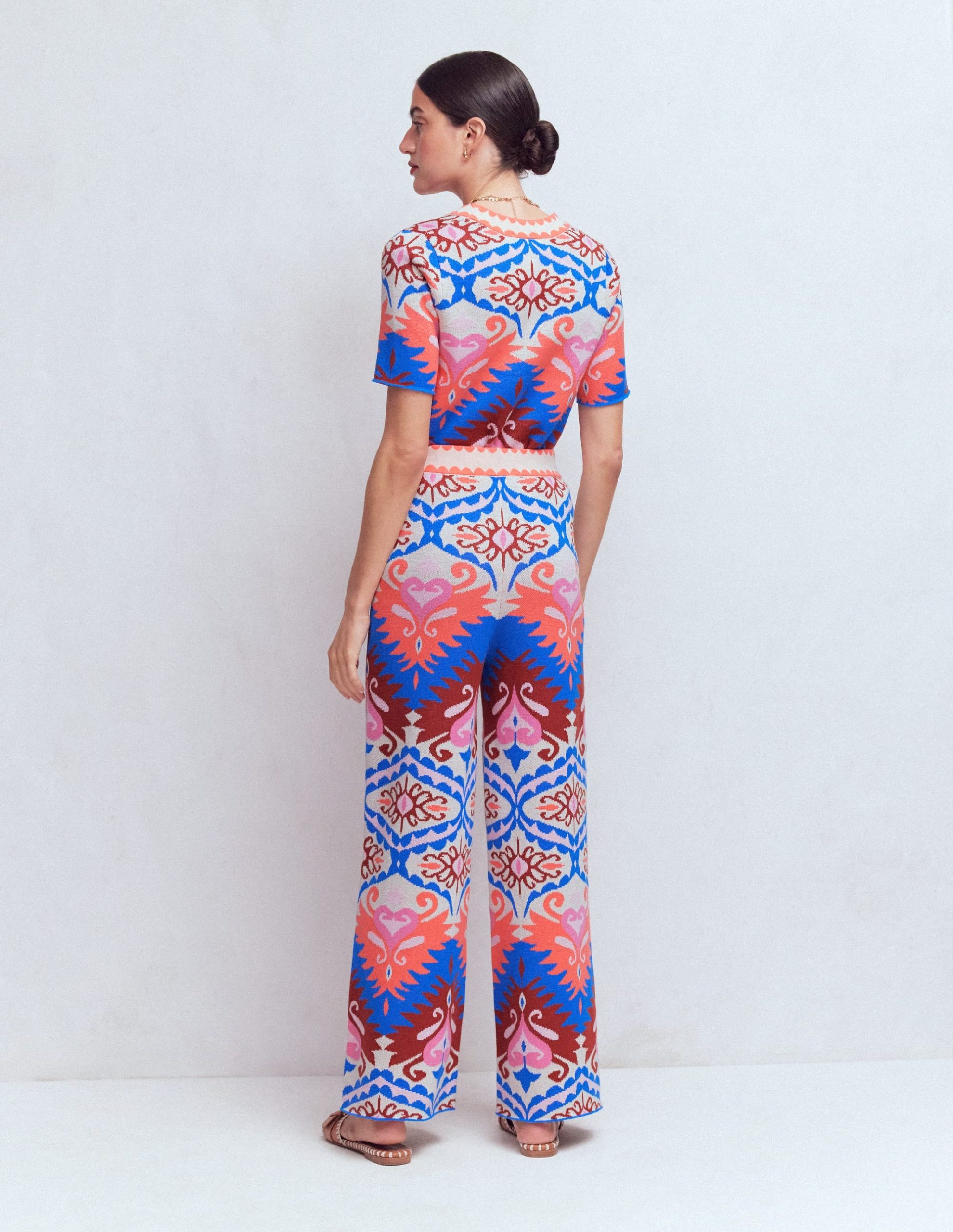 Jacquard Knitted Pants-Multi Aztec - Image 8