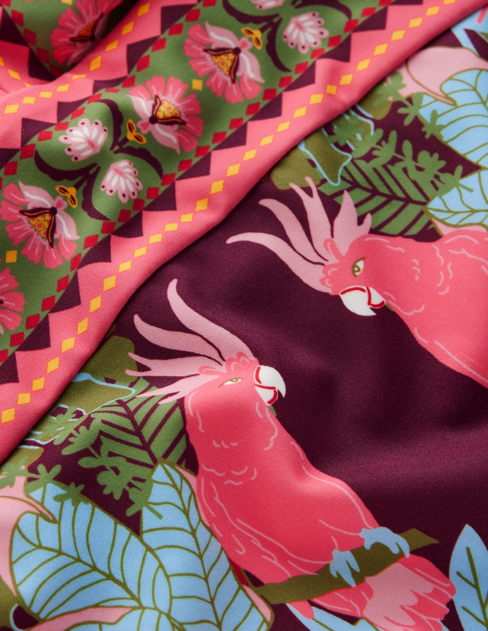 Porto V-neck Swimsuit-Chocberry. Tropical Safari - Image 8