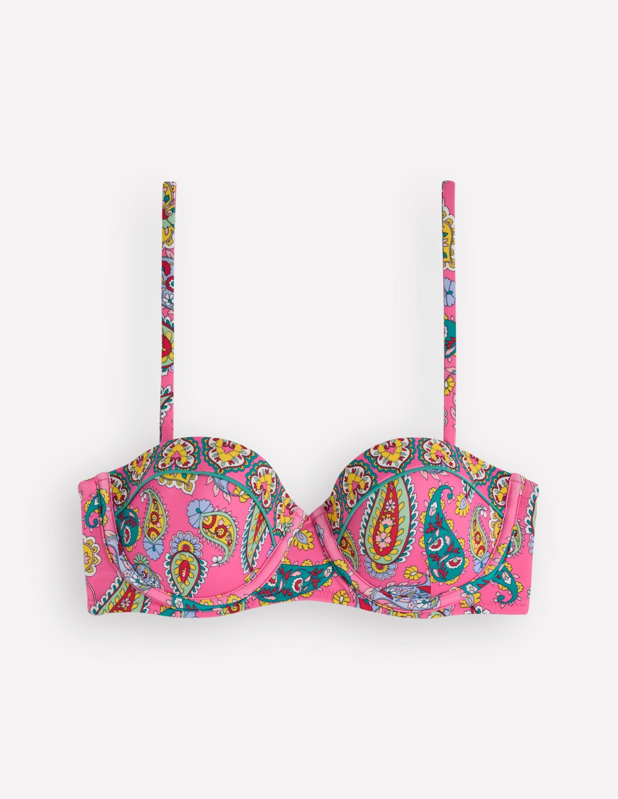 Rhodes Cup Sized Bikini Top-Pink Paisley - Image 7