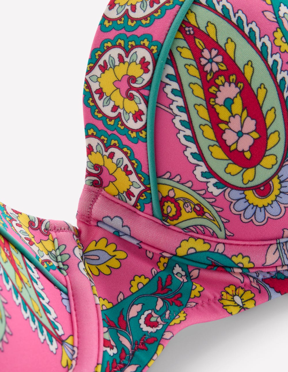 Rhodes Cup Sized Bikini Top-Pink Paisley - Image 8