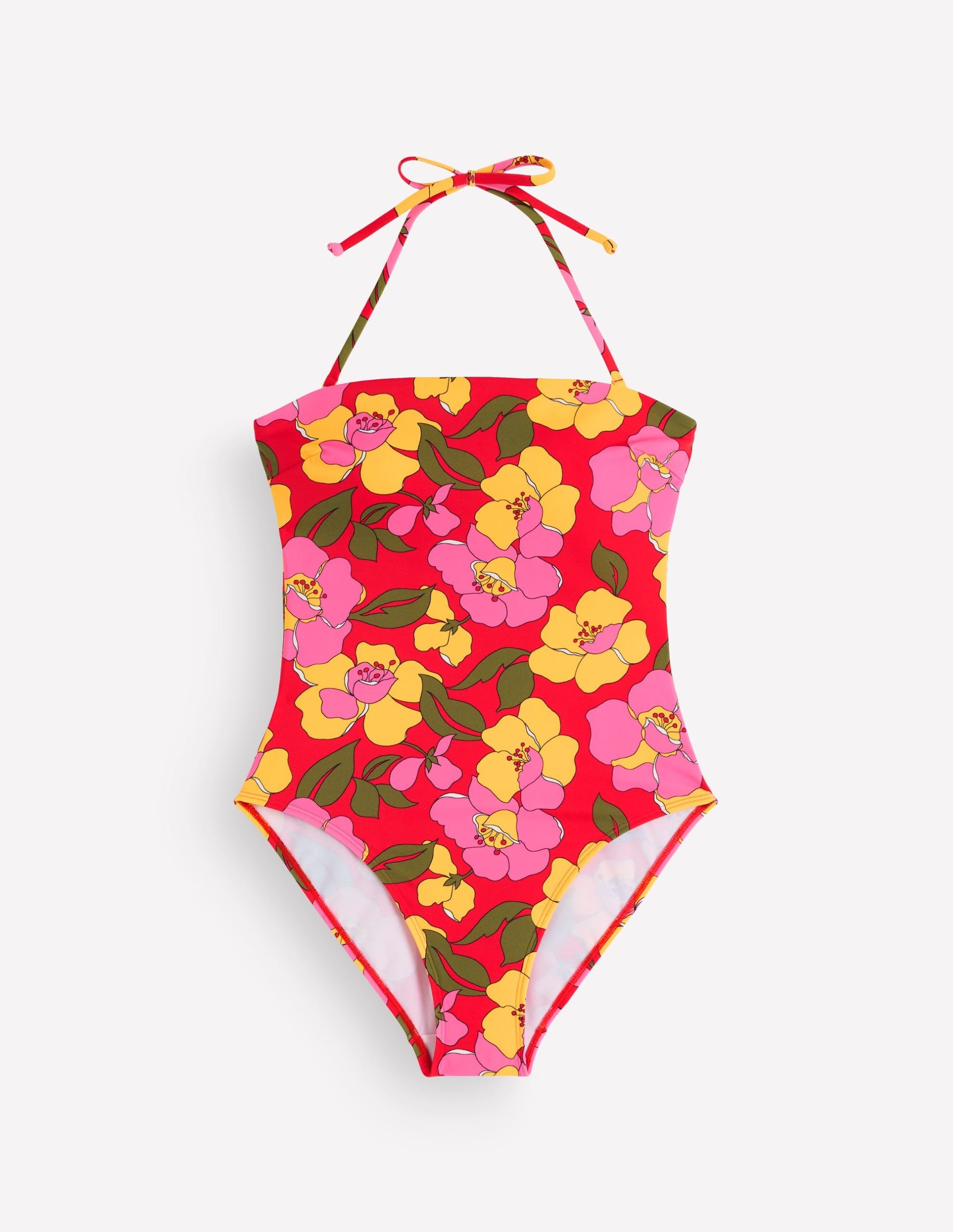 Paros Bandeau Swimsuit-Red. Radiant Bloom - Image 5