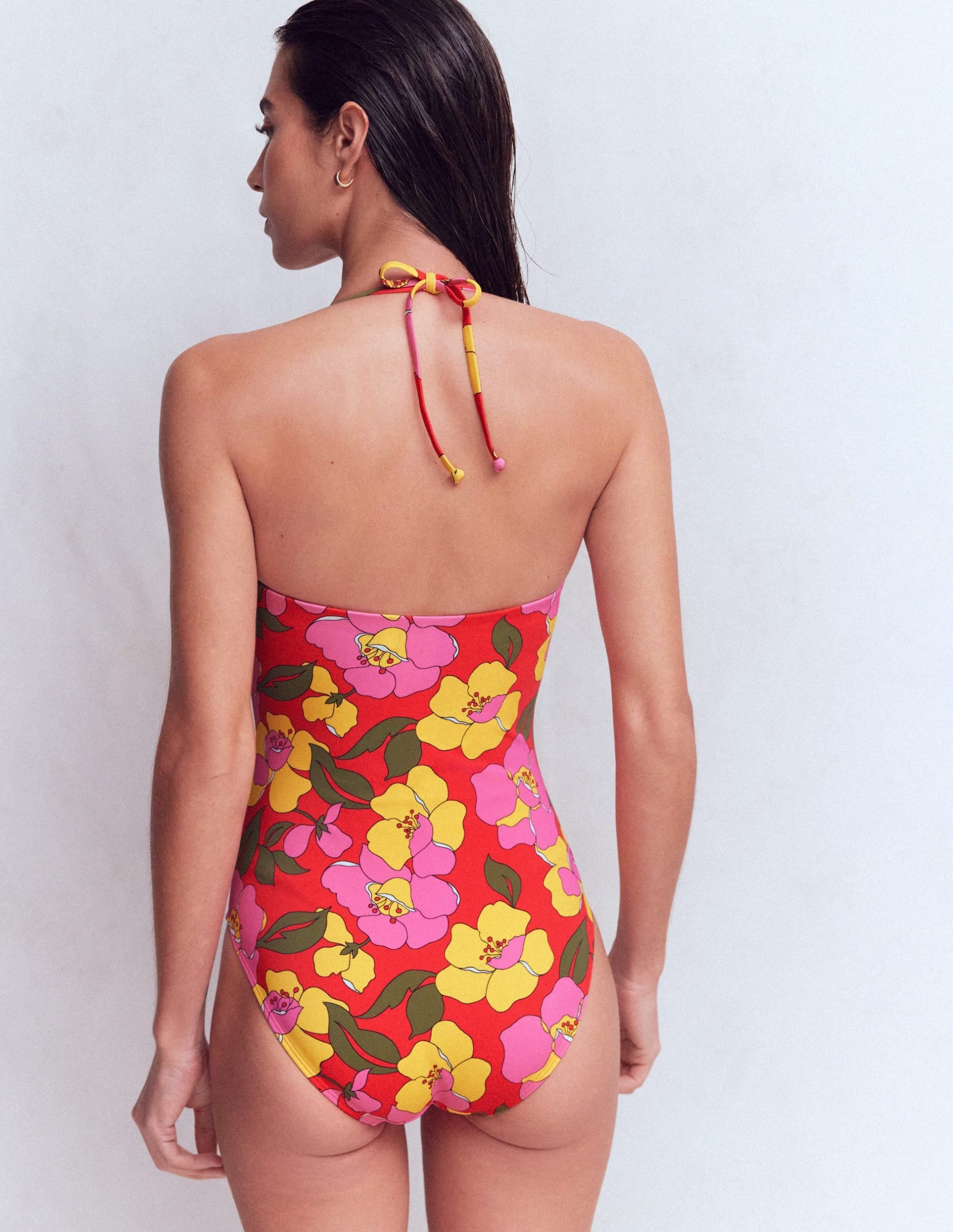 Paros Bandeau Swimsuit-Red. Radiant Bloom - Image 3