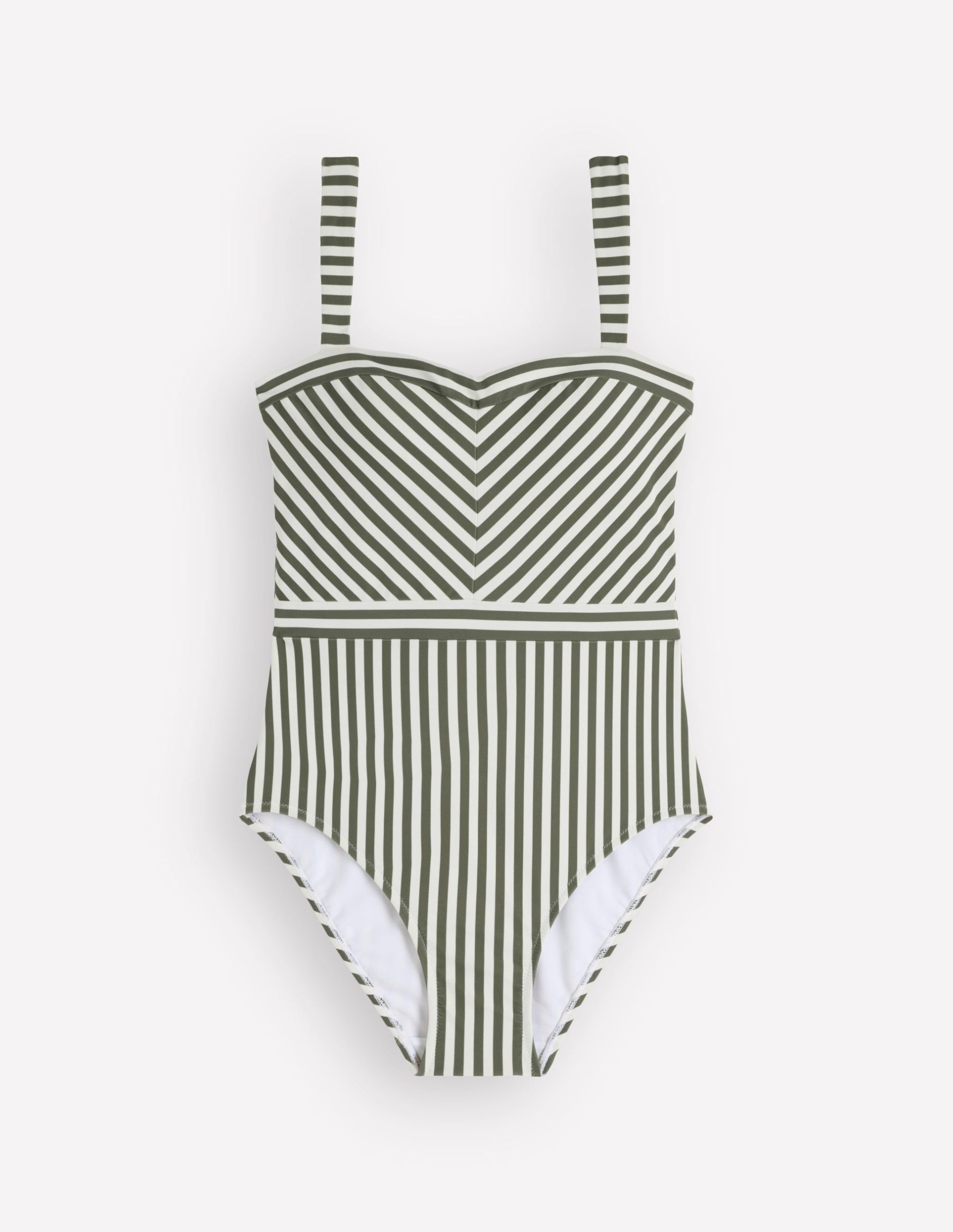 Clean Sweetheart Swimsuit-Olive Ivory Stripe - Image 4