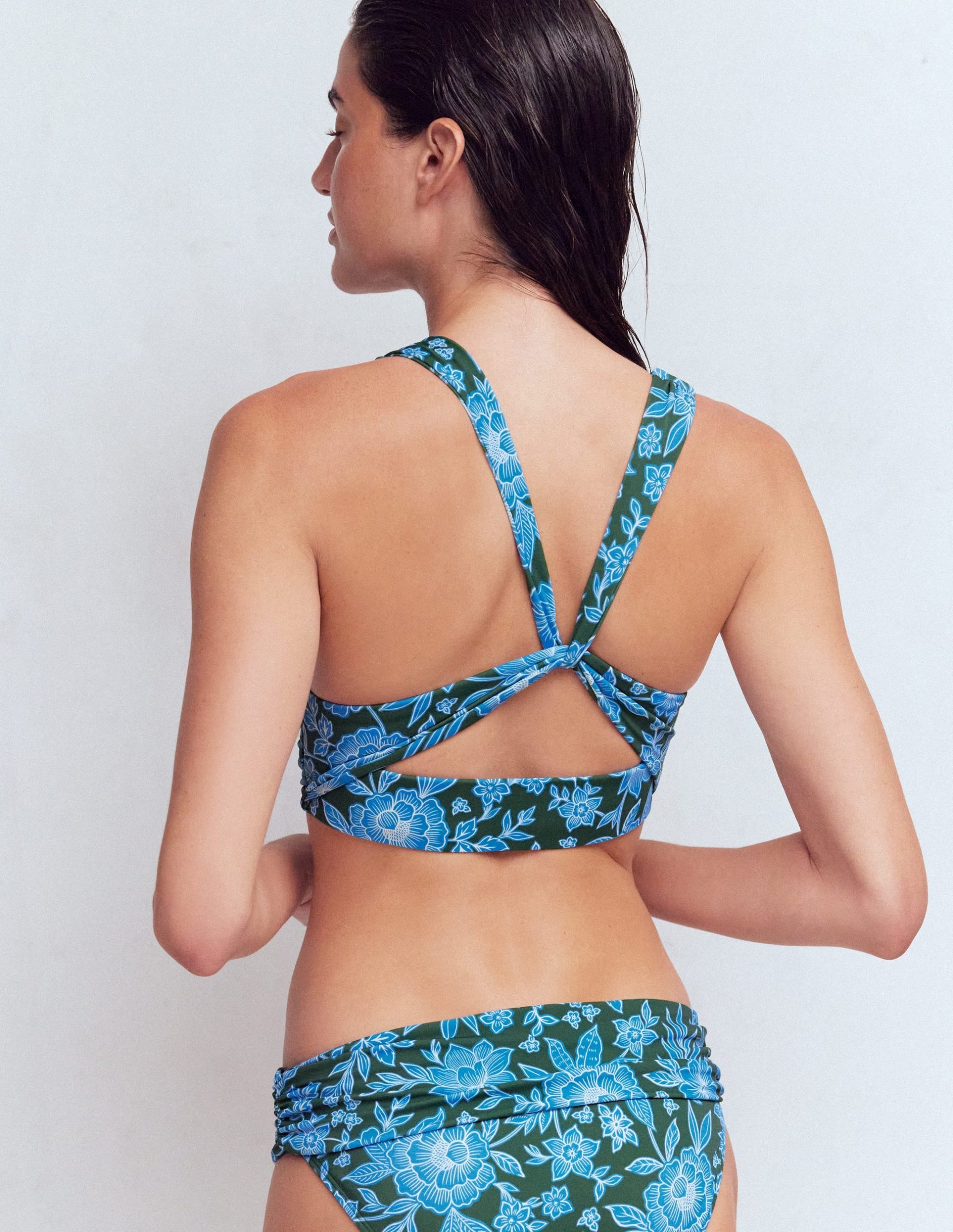Mykonos Deep V Bikini Top-Dark Green. Paradise - Image 2