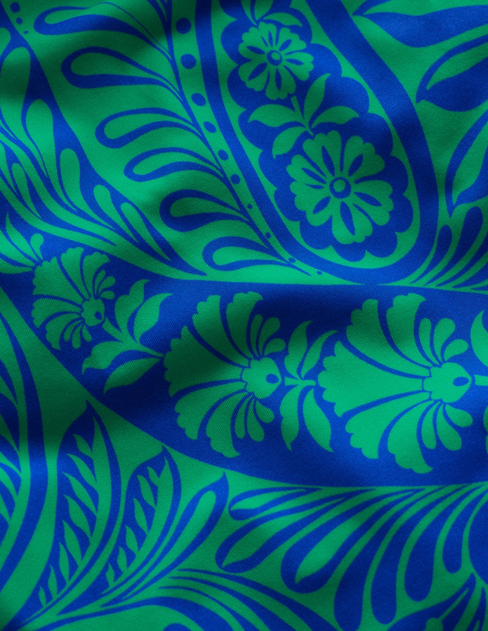 Twist Strap Swimsuit-Blue. Enchanted Paisley - Image 6