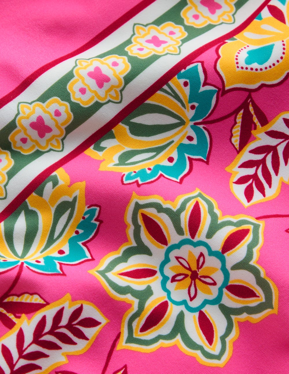 Bow Tie Shoulder Swimsuit-Sangria Sunset. Blossom - Image 7