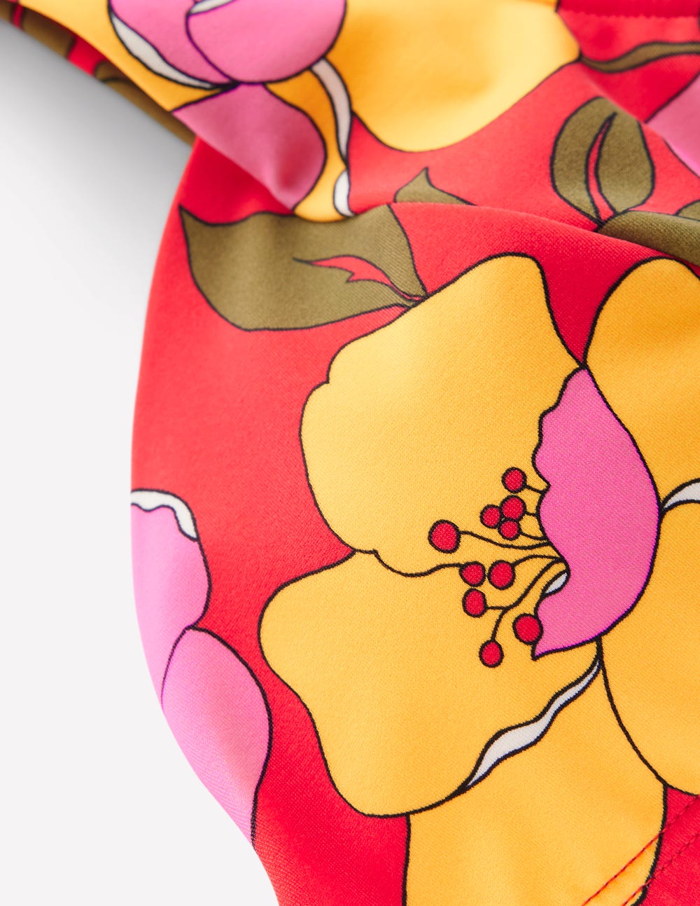 Sweetheart Sleeve Bikini Top-Red. Radiant Bloom - Image 8