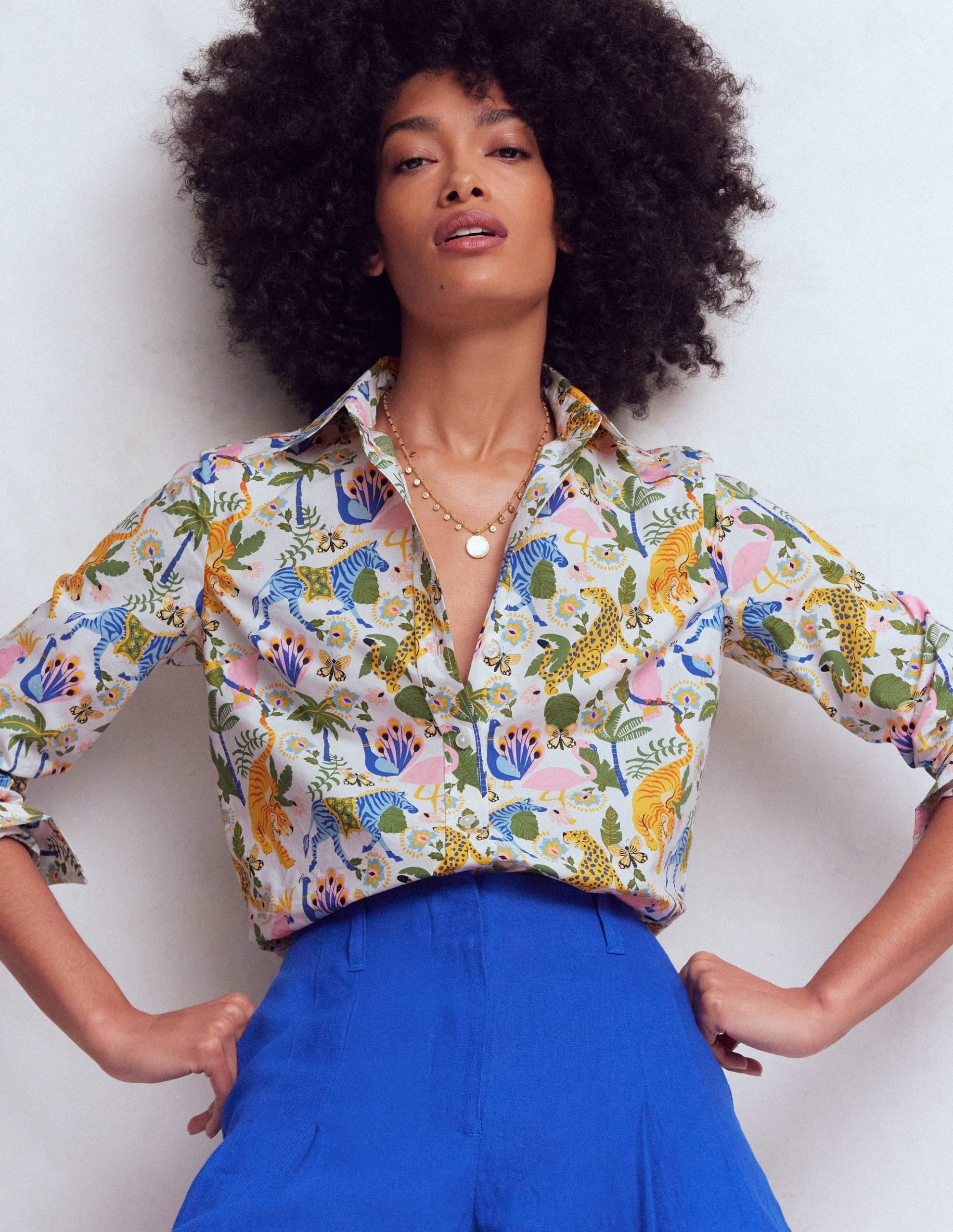 Sienna Cotton Shirt-Multi. Tropical Safari - Image 5