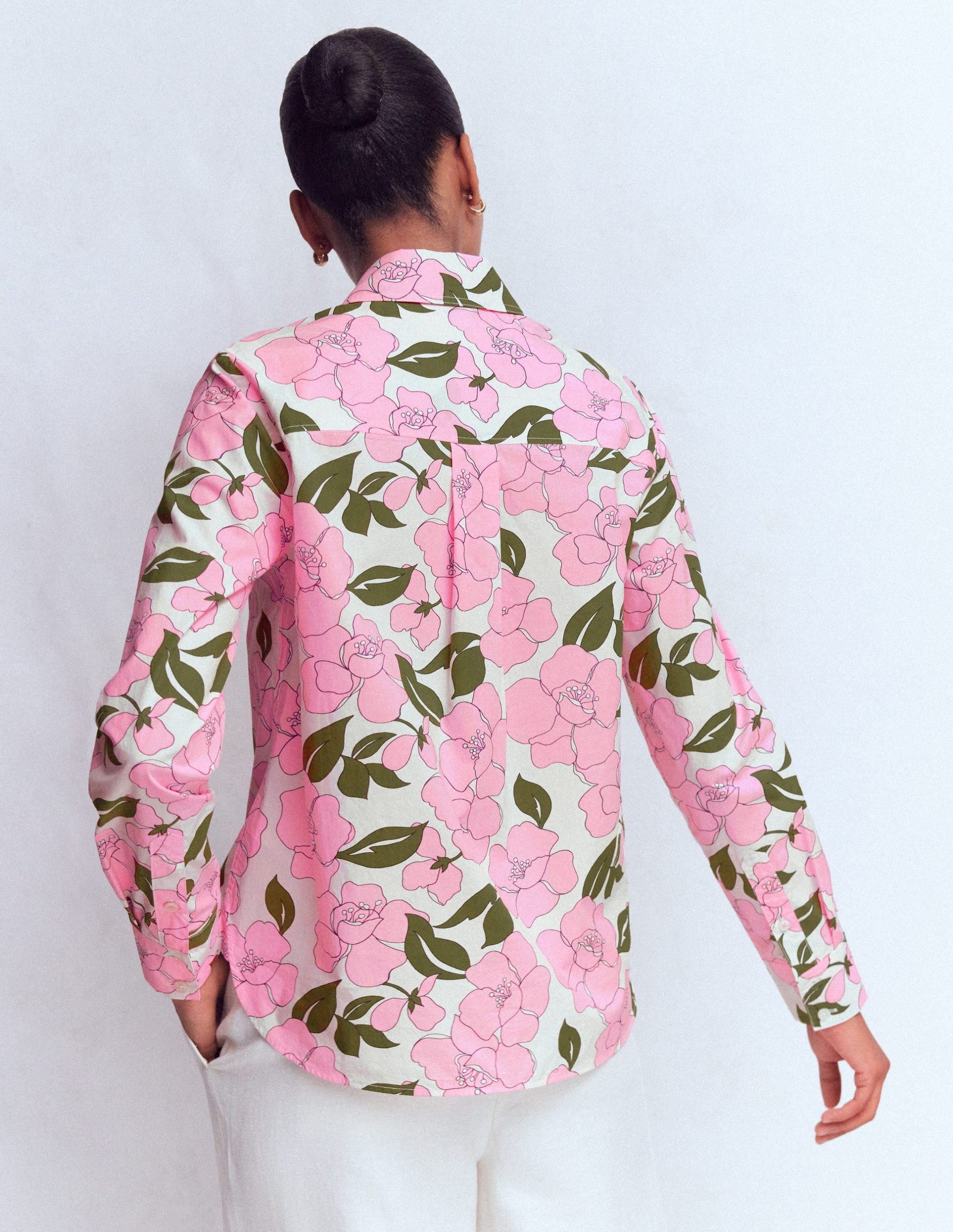 Sienna Cotton Shirt-Blossom Pink. Radiant Bloom - Image 3
