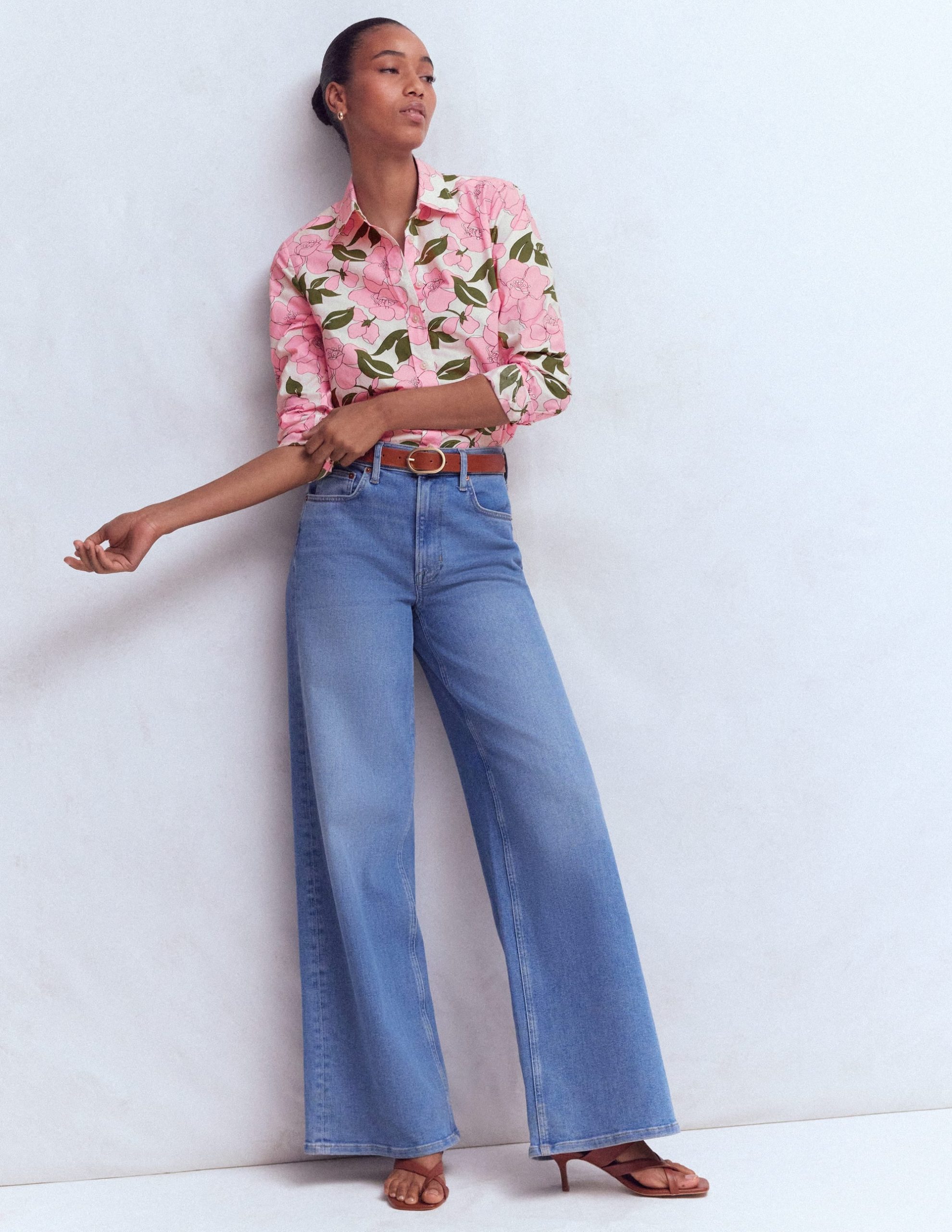 Sienna Cotton Shirt-Blossom Pink. Radiant Bloom - Image 5