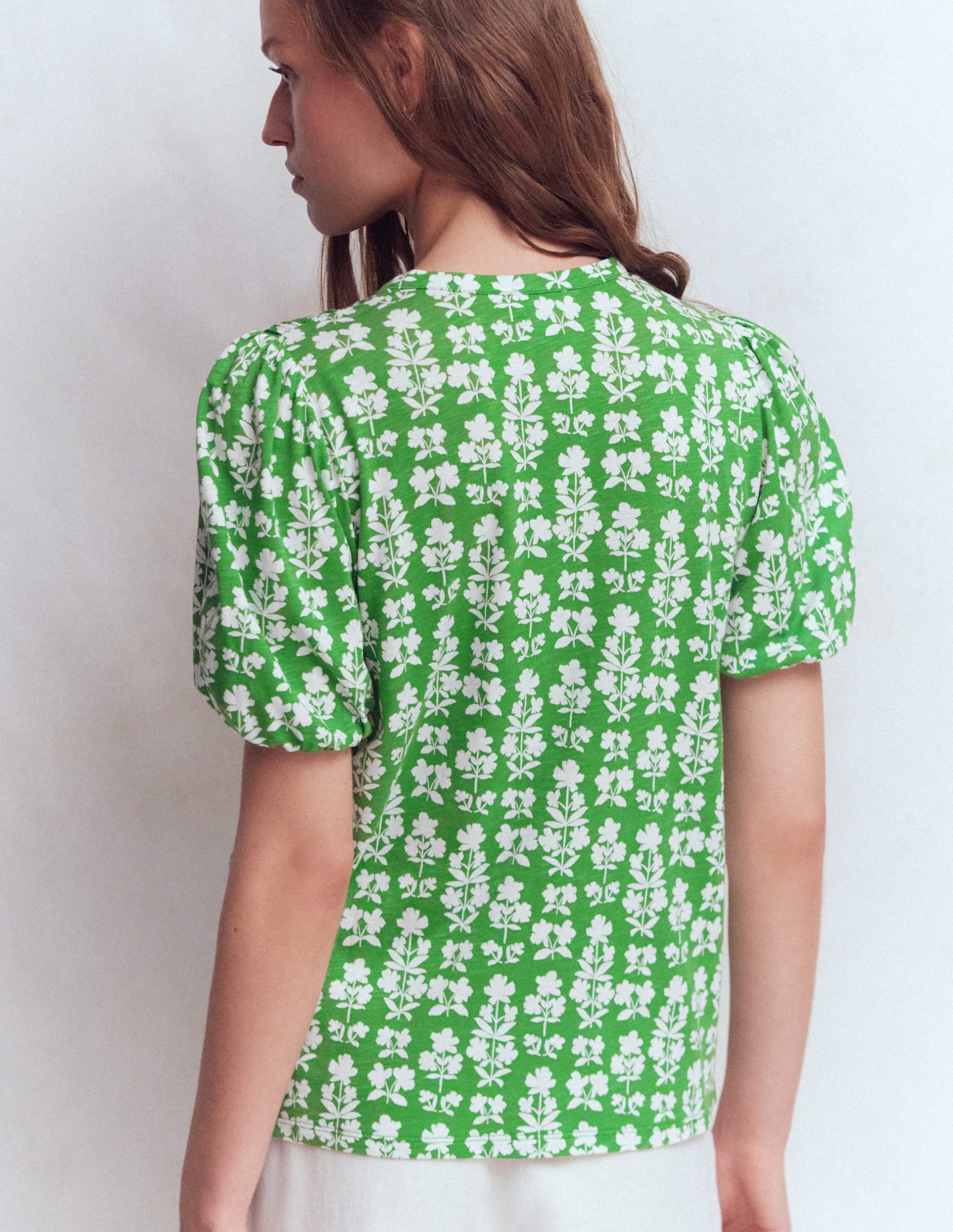 Mya Short Sleeve Smocked Shirt-Mint Green. Blossom grove - Image 3