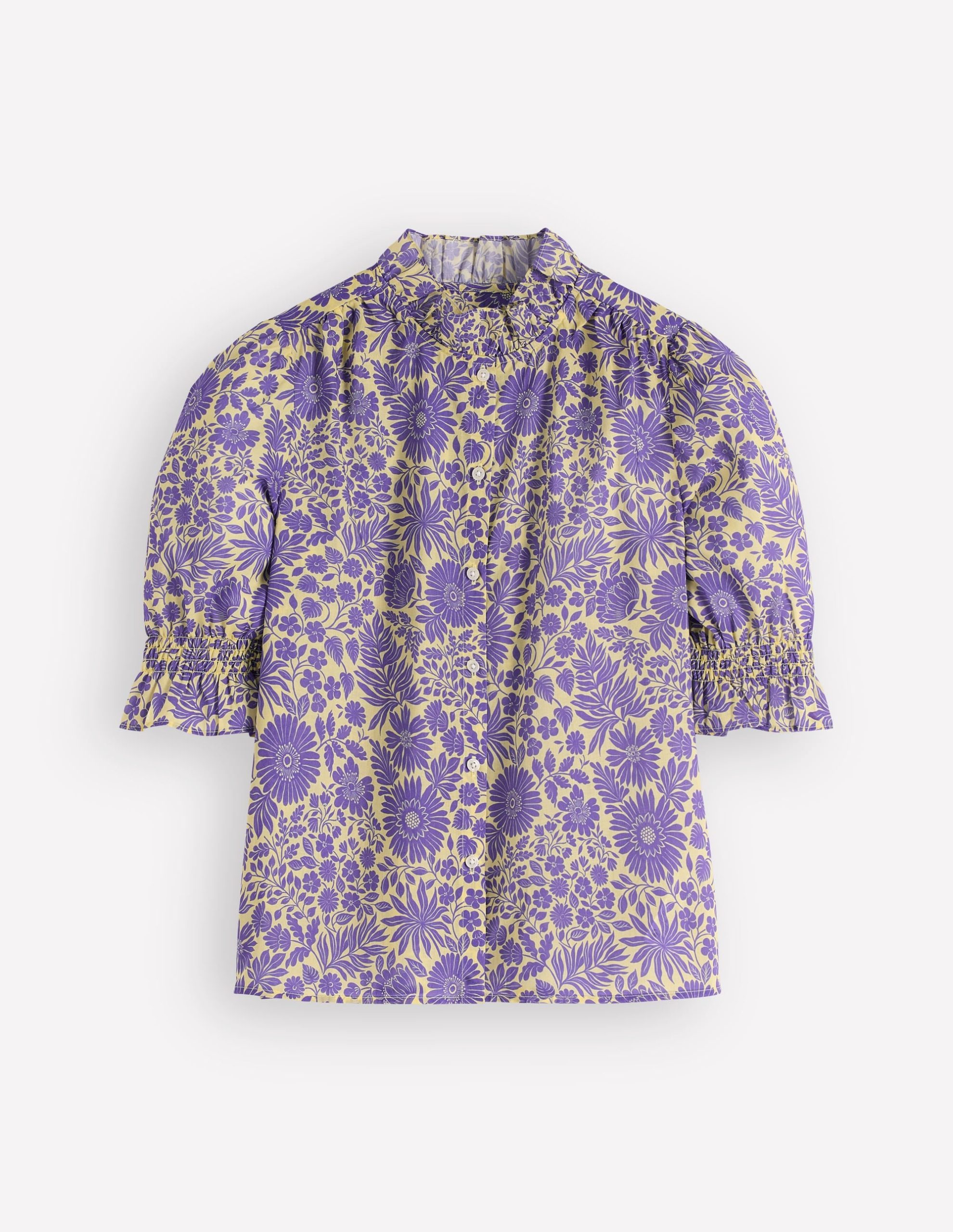 Heather Smocked Sleeve Top-Han Purple. Flowerbed Bloom - Image 5