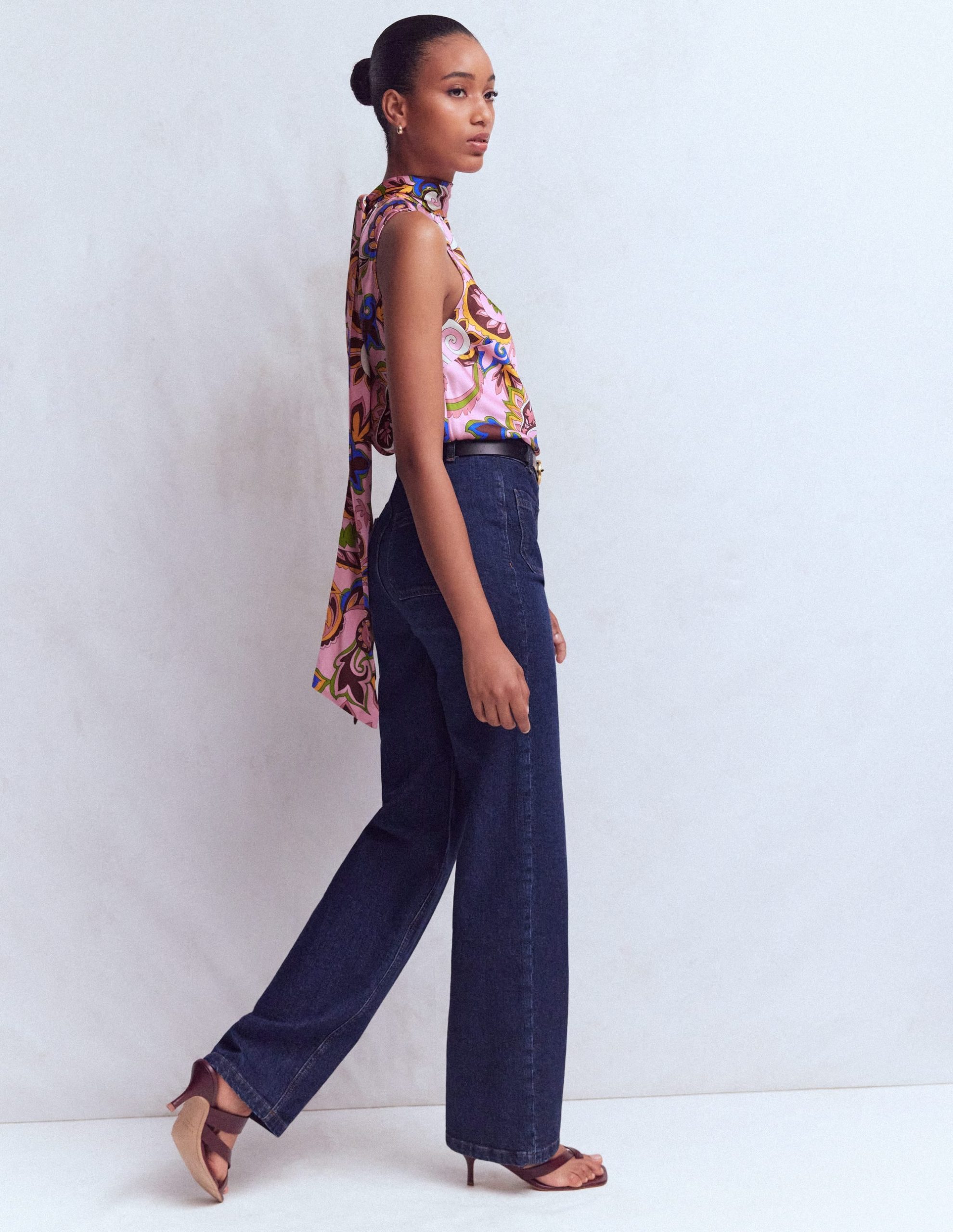 Satin Halterneck Top-Multi. Paisley Frenzy - Image 5