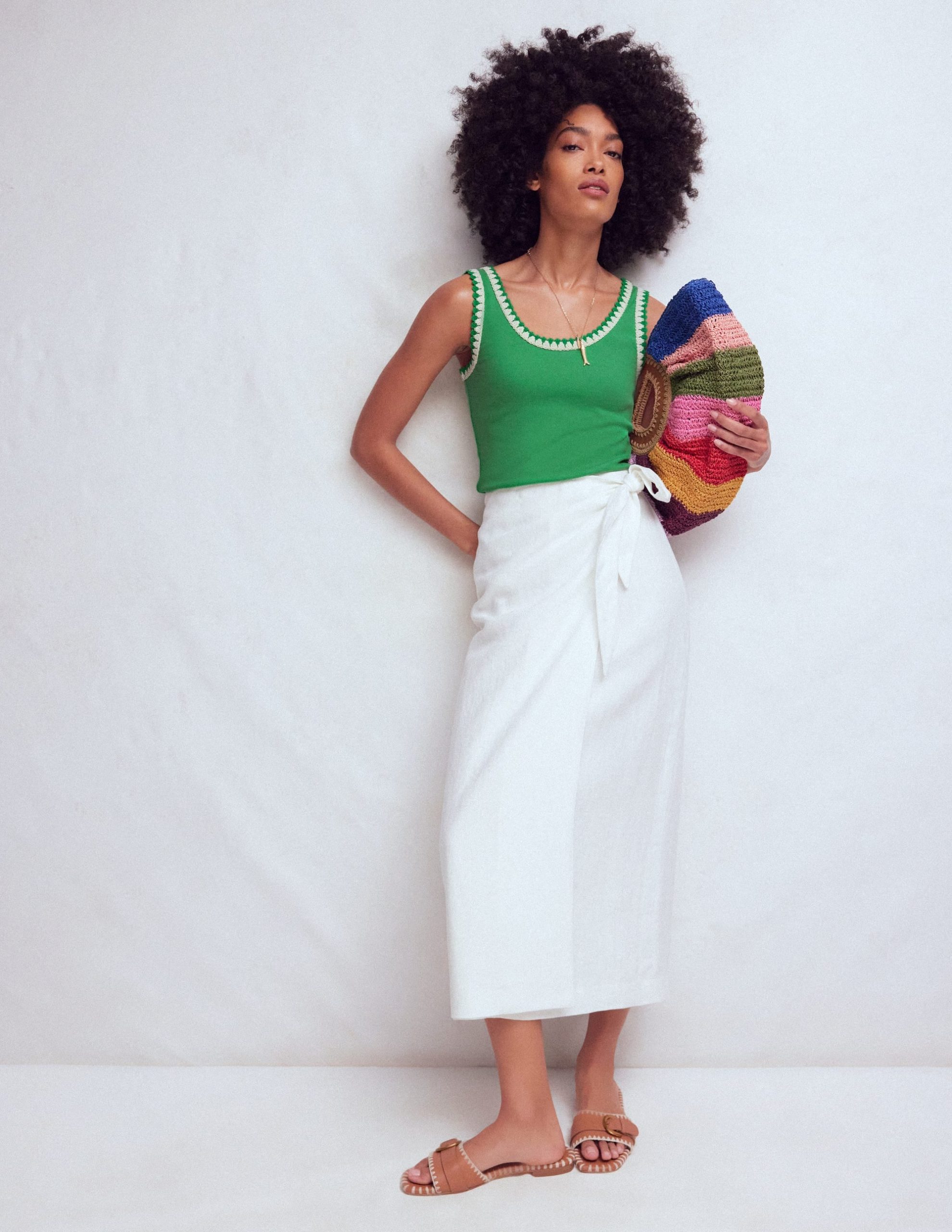 Maddie Trim Detail Vest-Shamrock Green - Image 5