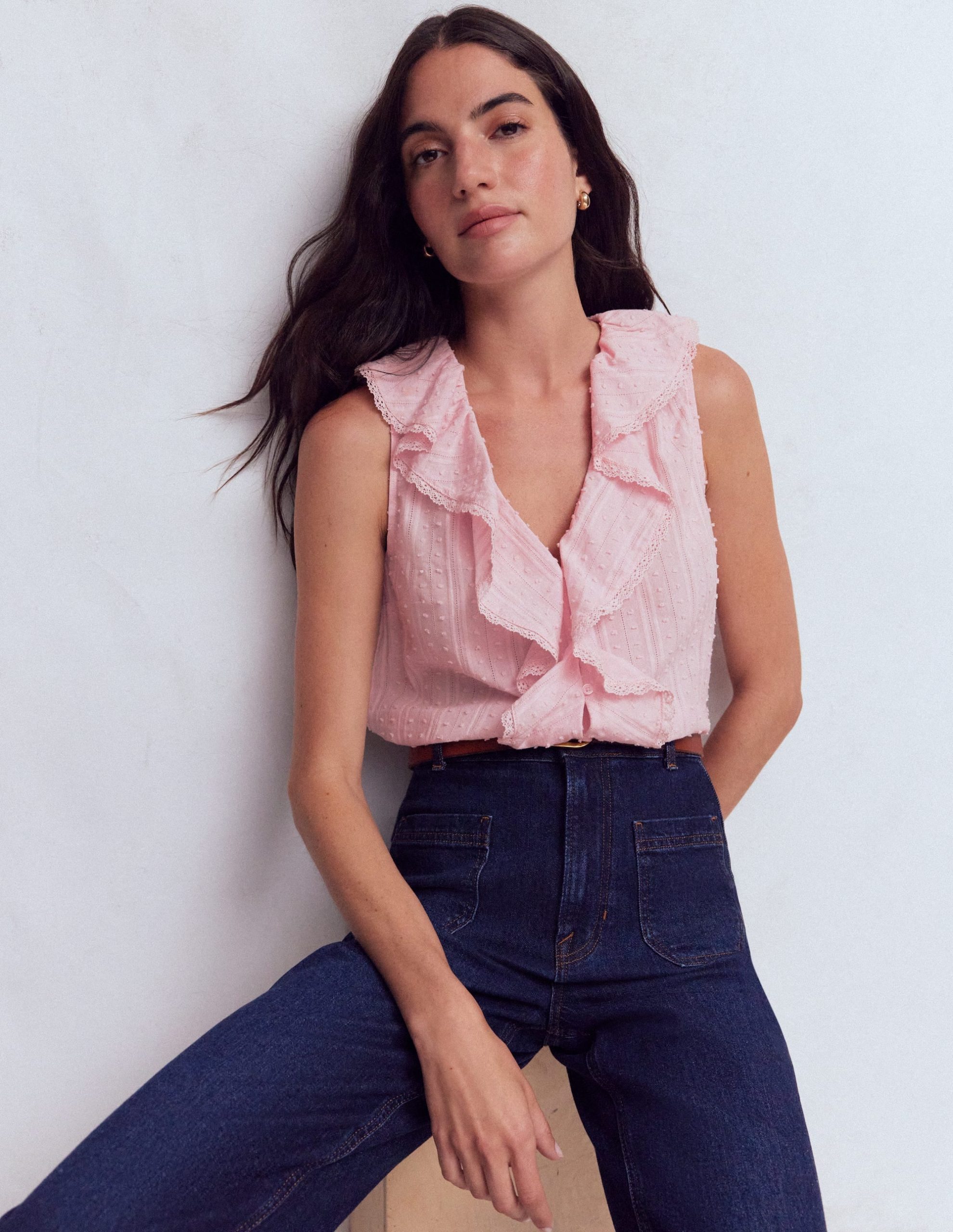 Eliza Sleeveless Top-French Pink - Image 4