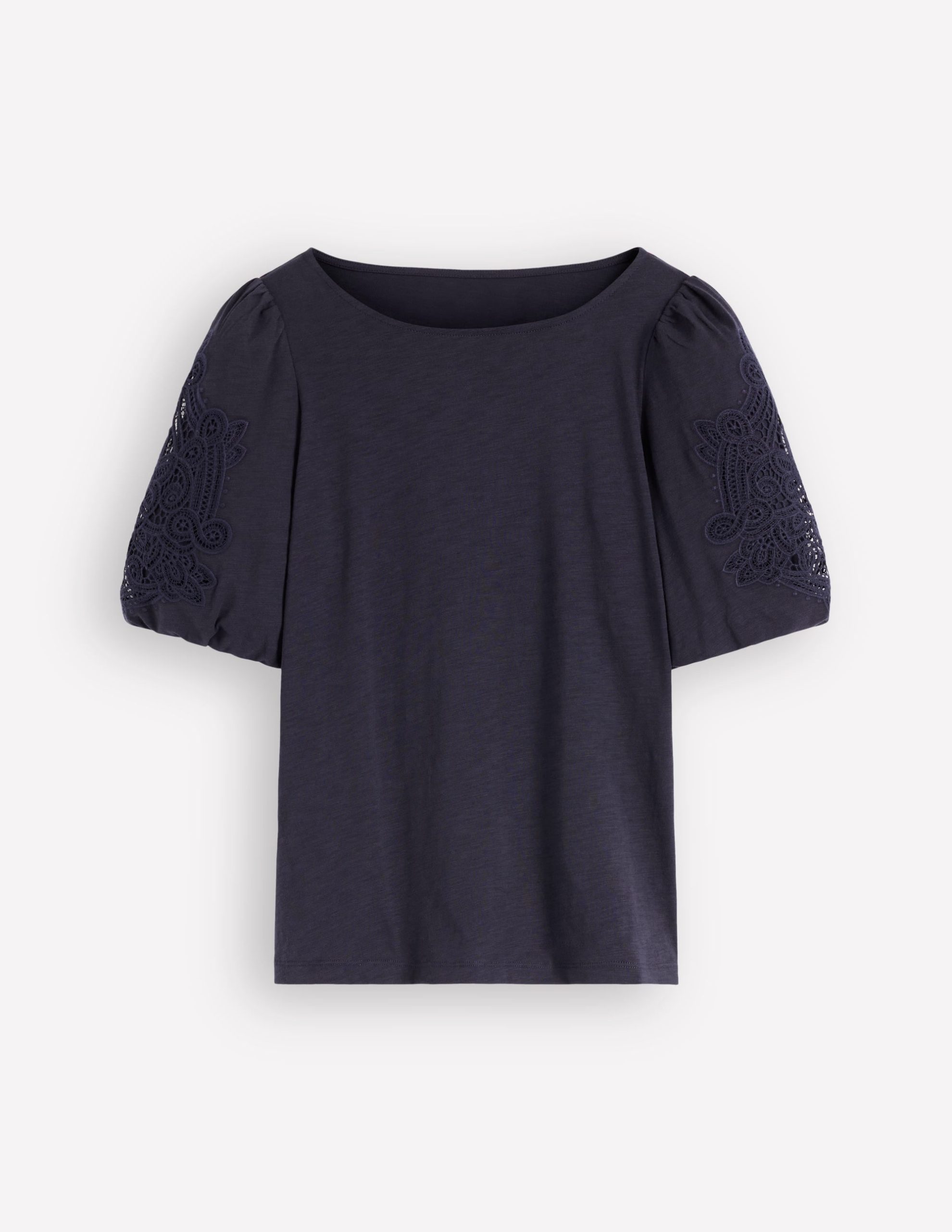 Tape Lace T-shirt-Navy - Image 6