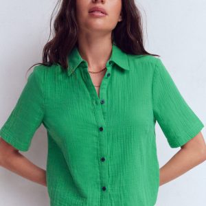 Double Cloth Shirt-Leprechaun Green