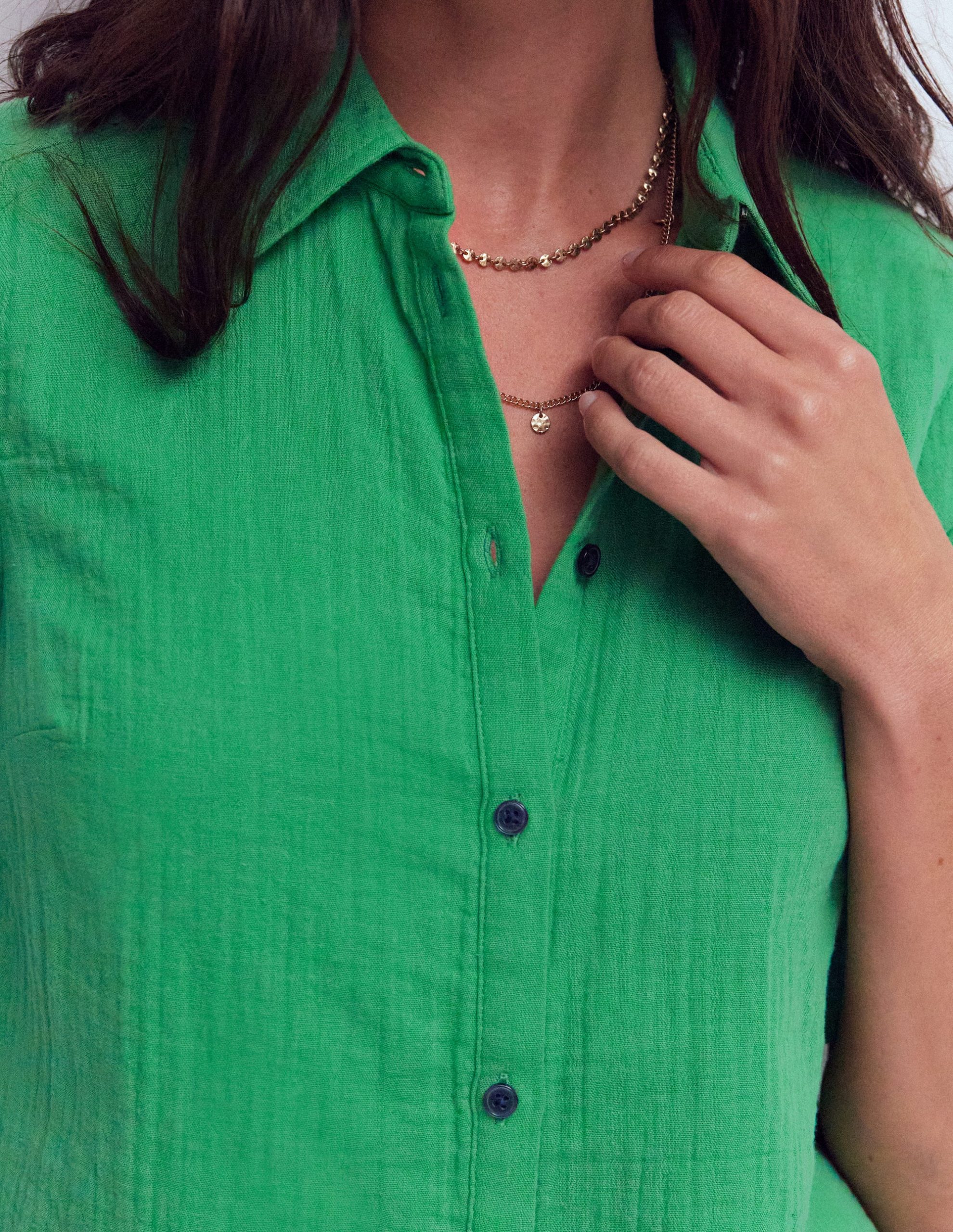 Double Cloth Shirt-Leprechaun Green - Image 2