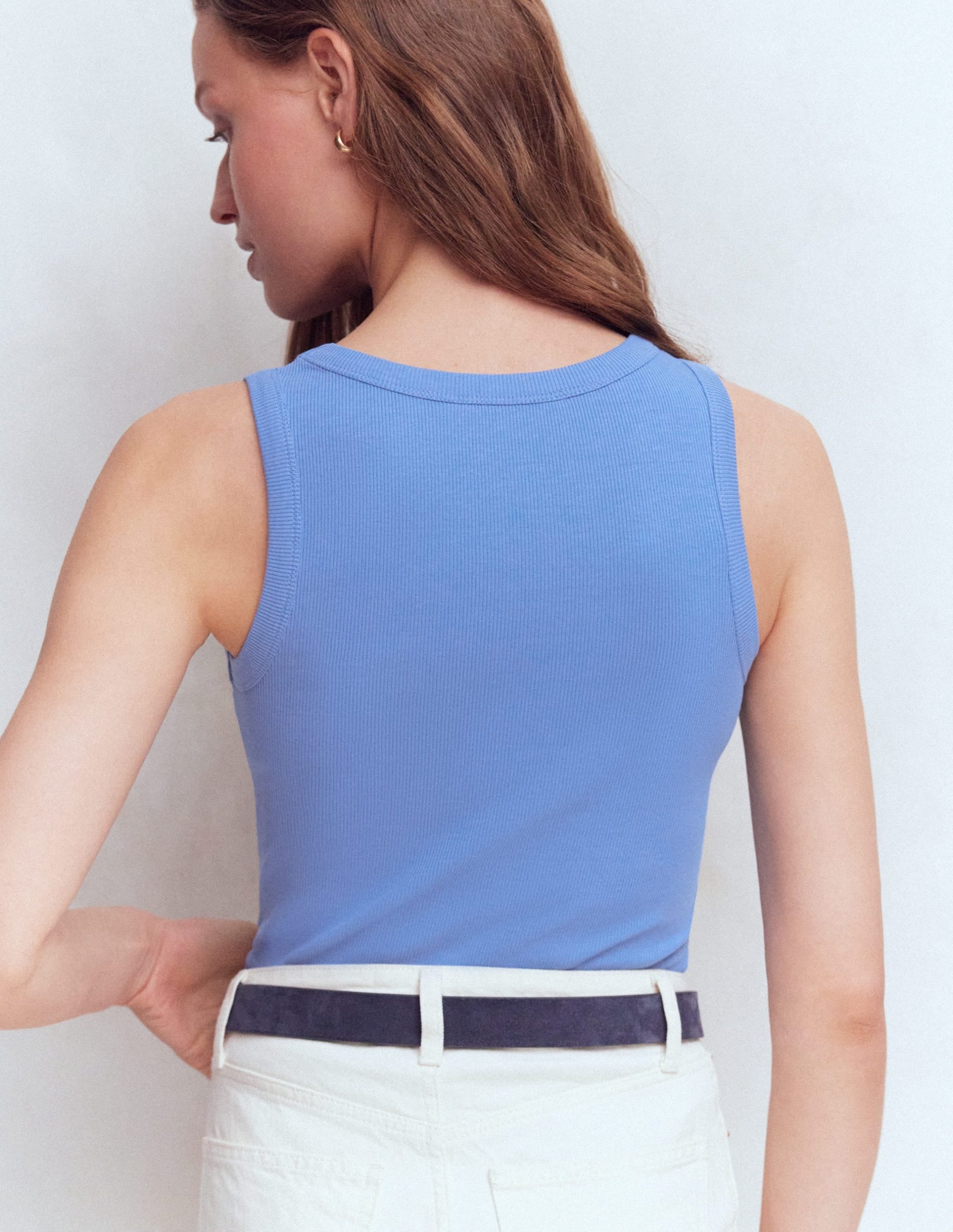 Ribbed Racer Vest-Cabin Blue - Image 3