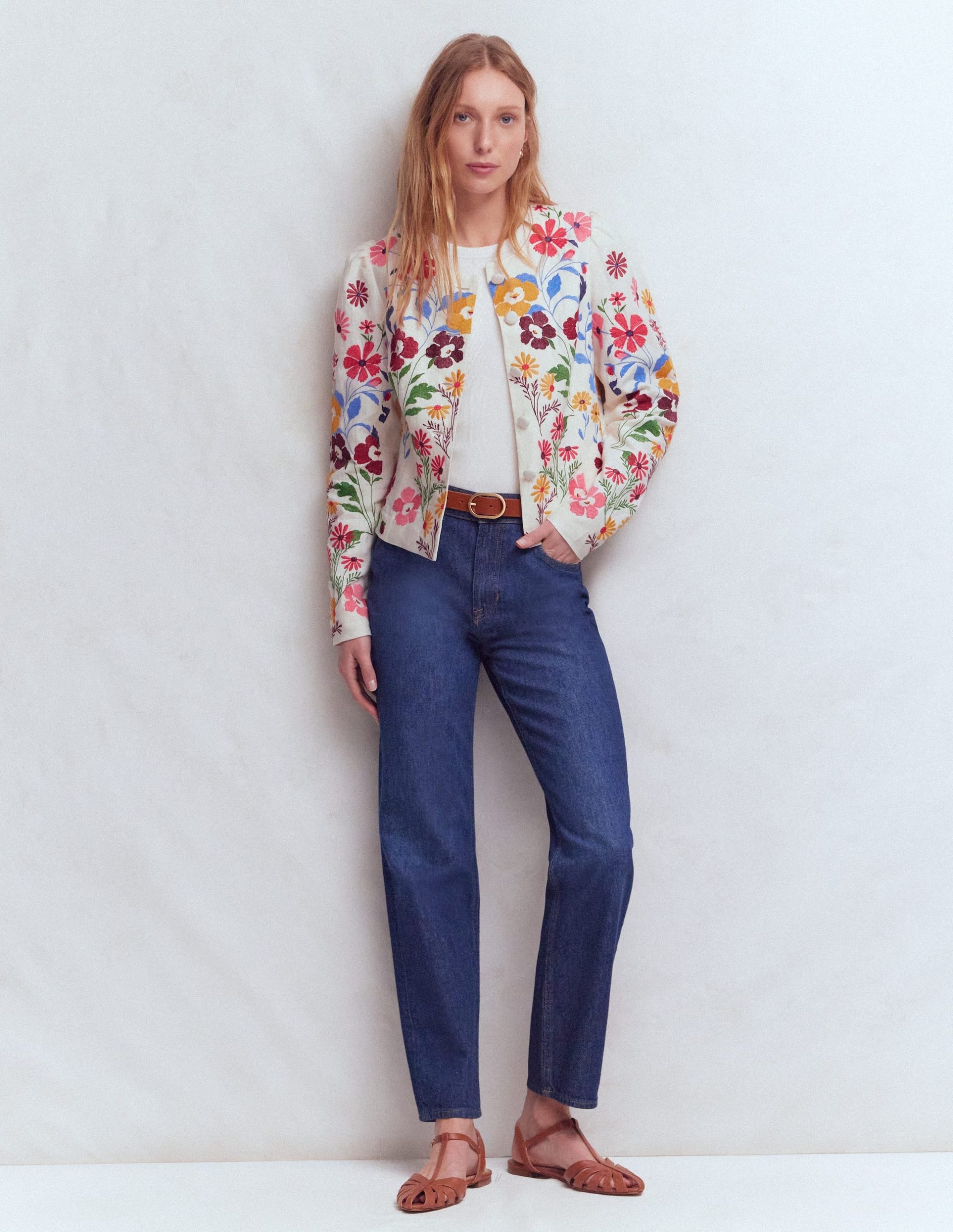 Salisbury Puff Sleeve Jacket-Multi. Embroidery - Image 6