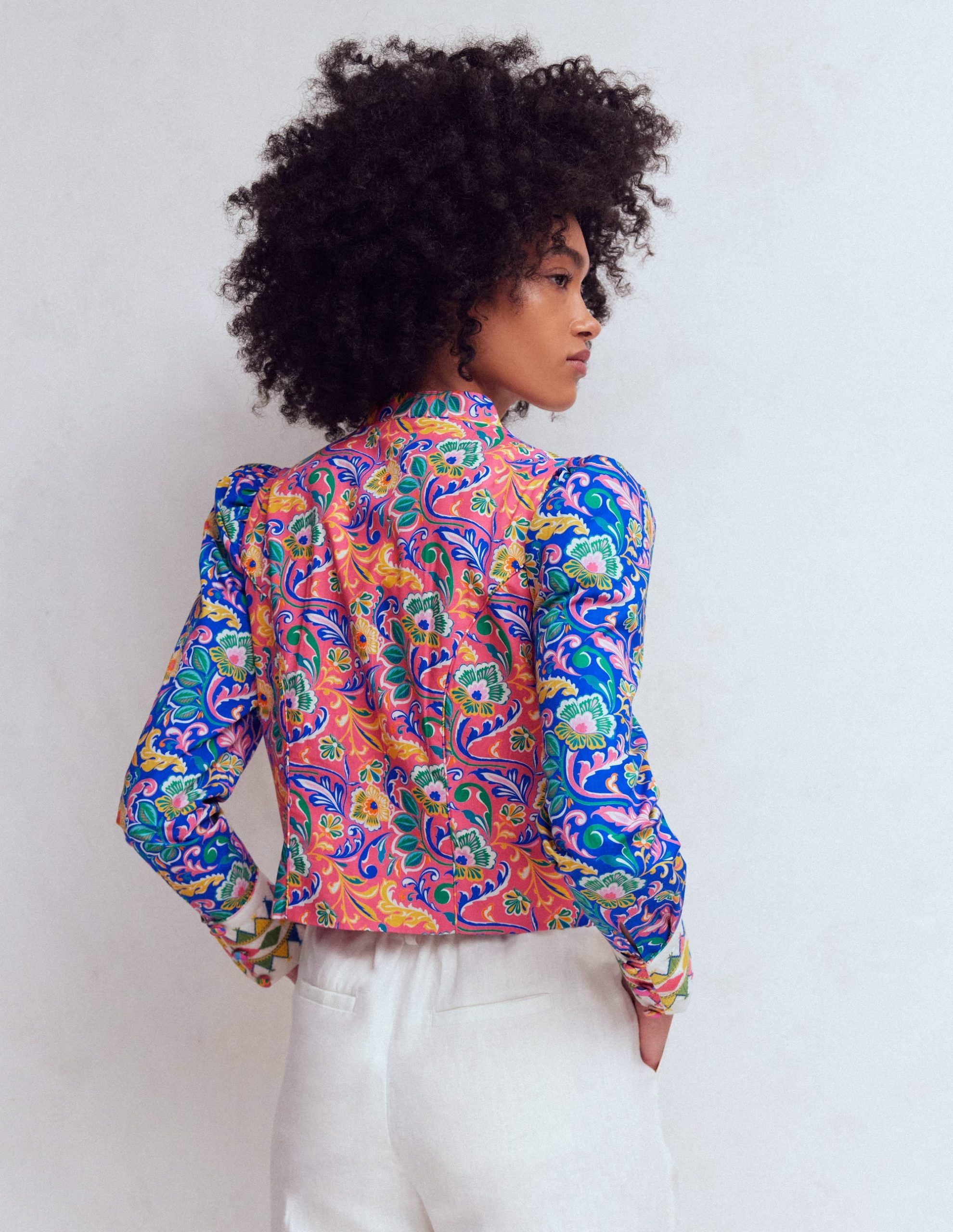 Printed Trim Jacket-Multi. Enchanting Bouquet - Image 3