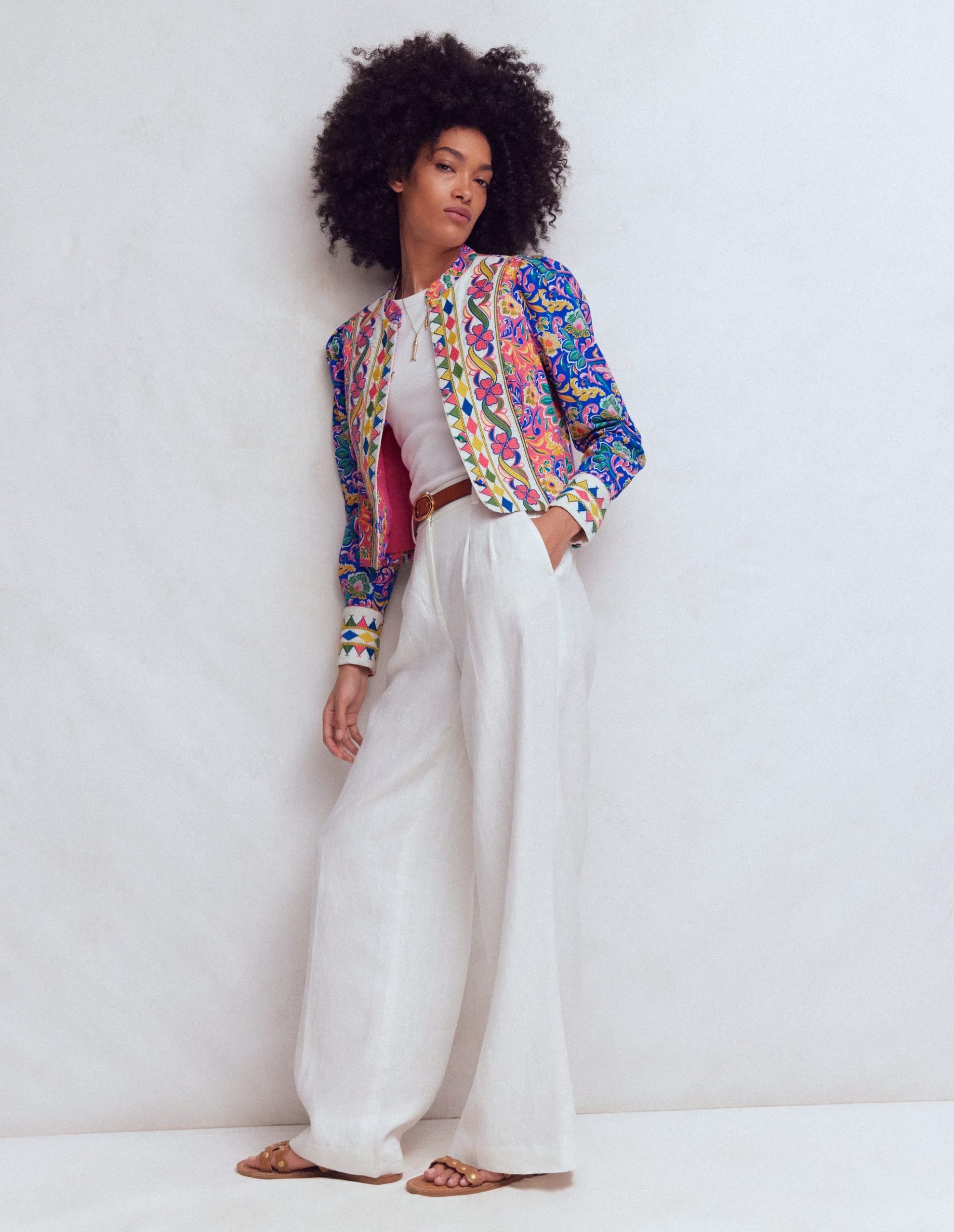 Printed Trim Jacket-Multi. Enchanting Bouquet - Image 4