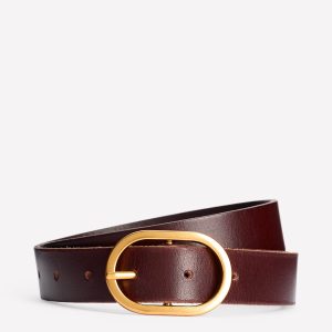 Classic Leather Belt-Bitter Choc