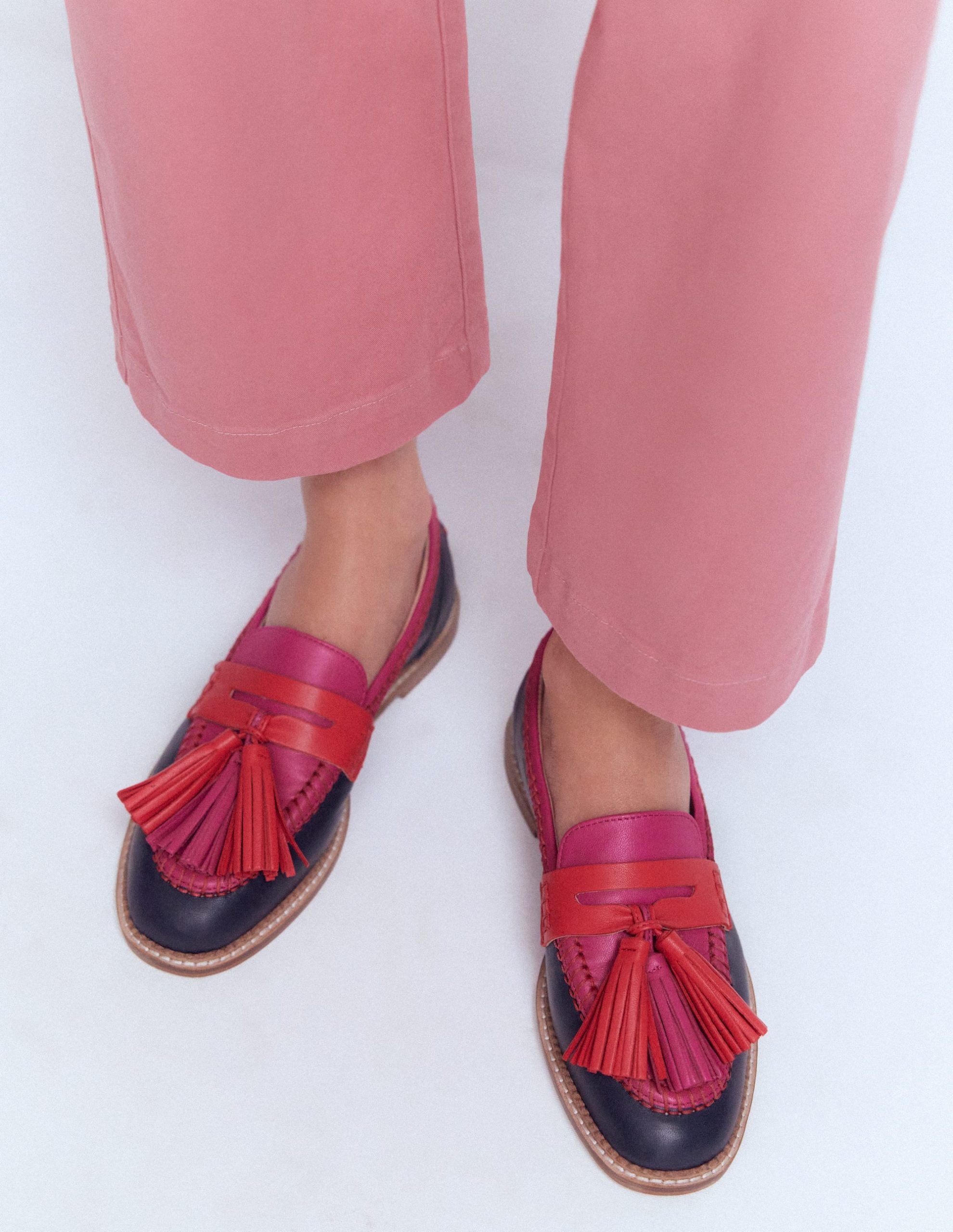 Nya Penny Loafers-Colourblock Tassel - Image 2