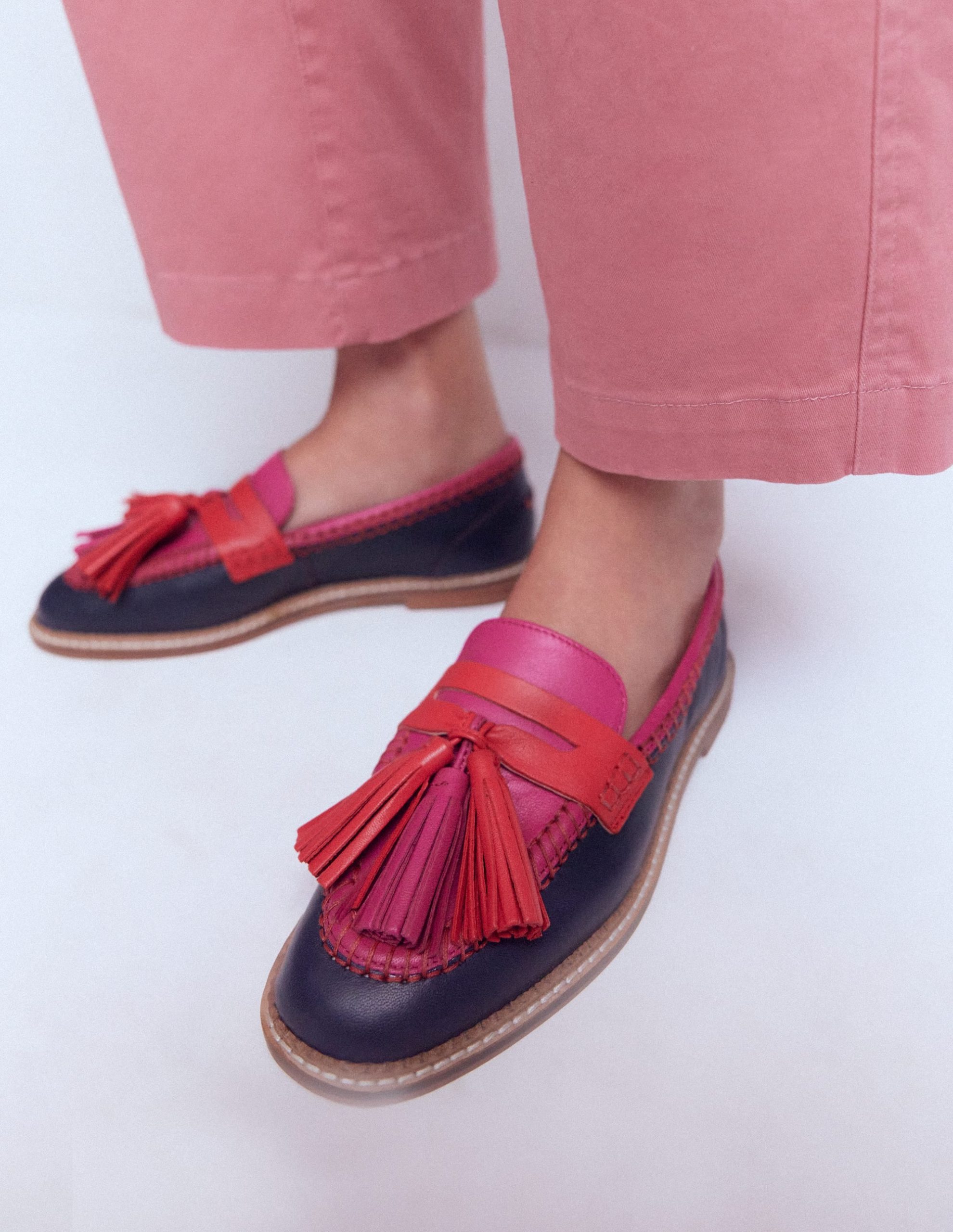 Nya Penny Loafers-Colourblock Tassel - Image 5