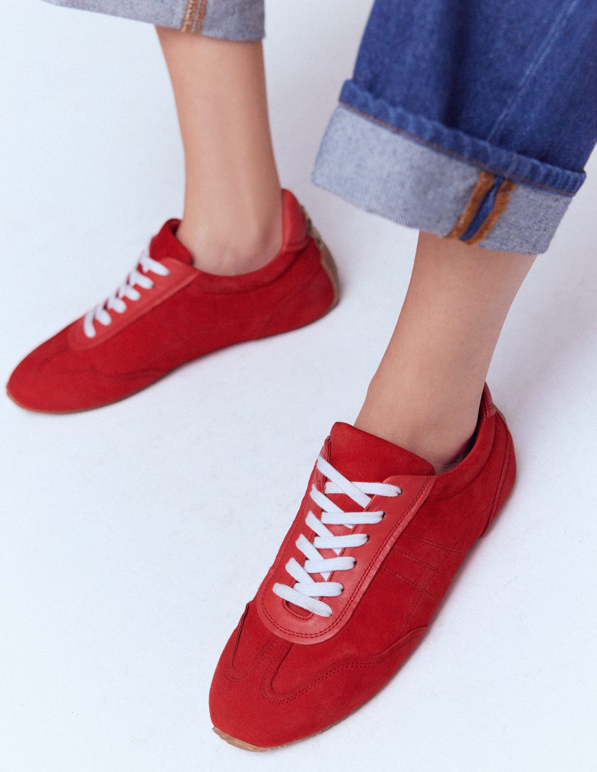 Delphine Slim Sole Trainers-Red - Image 2