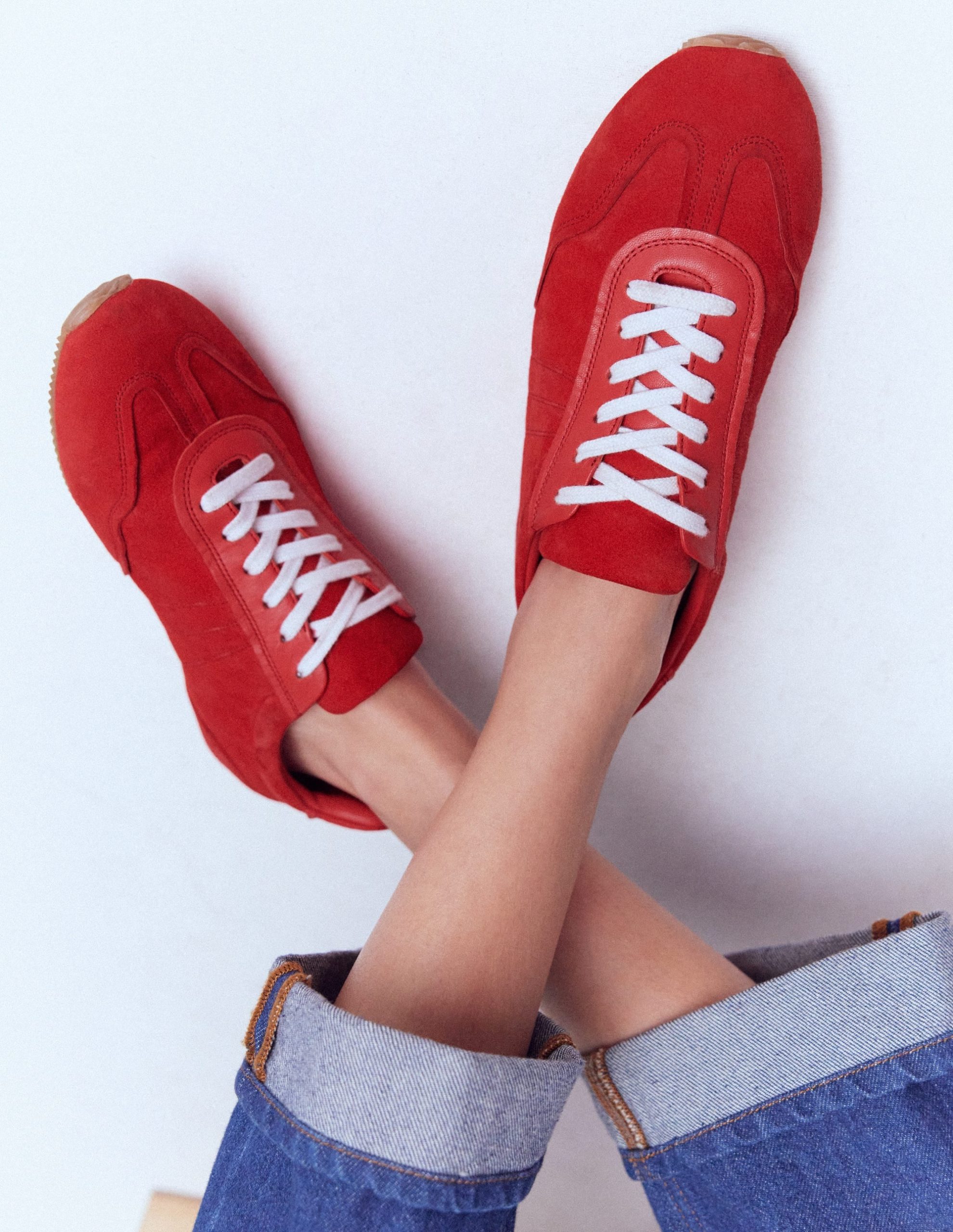 Delphine Slim Sole Trainers-Red - Image 4