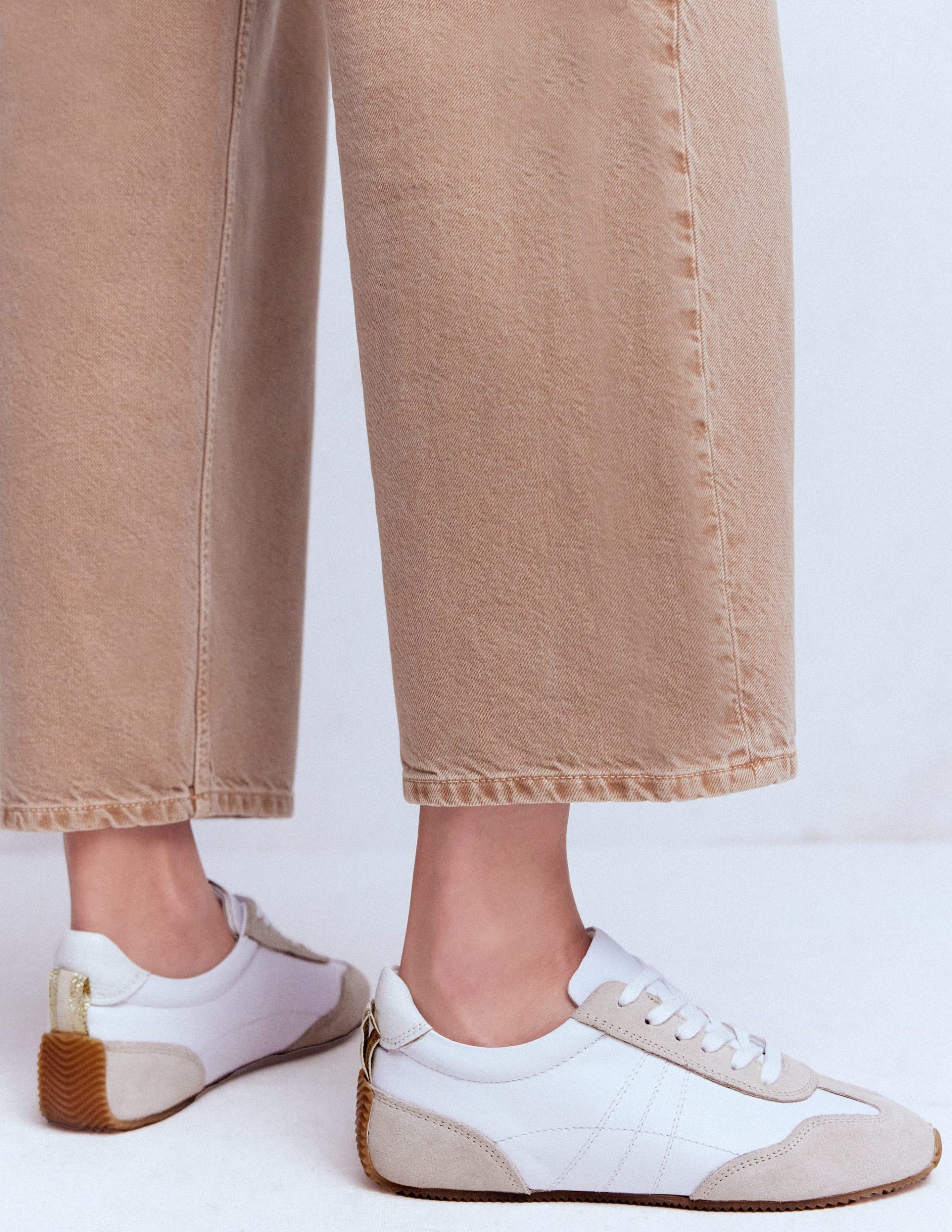 Delphine Slim Sole Trainers-White Mix - Image 2