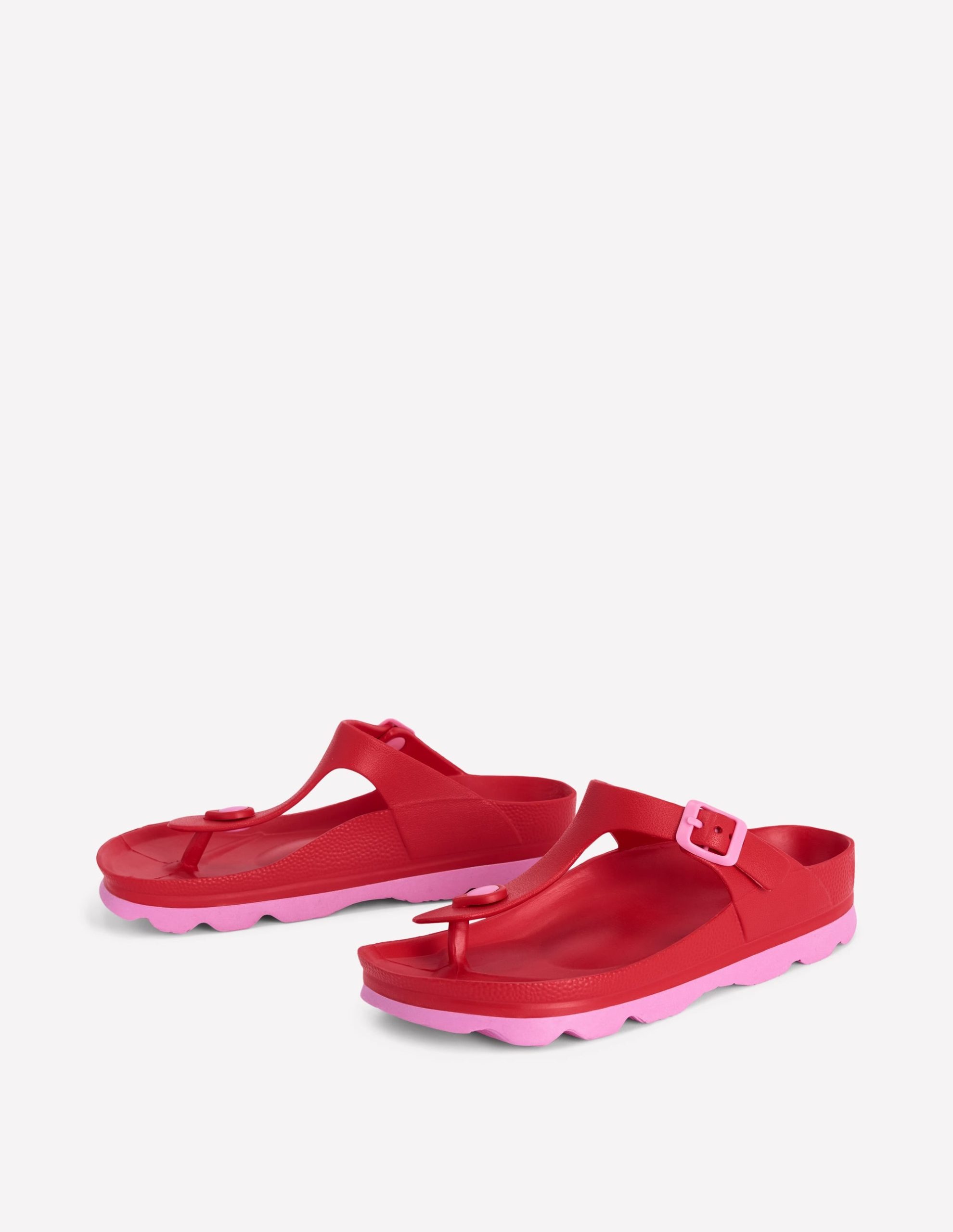 Lyla Toe Post Sandals-Red/Pink - Image 3